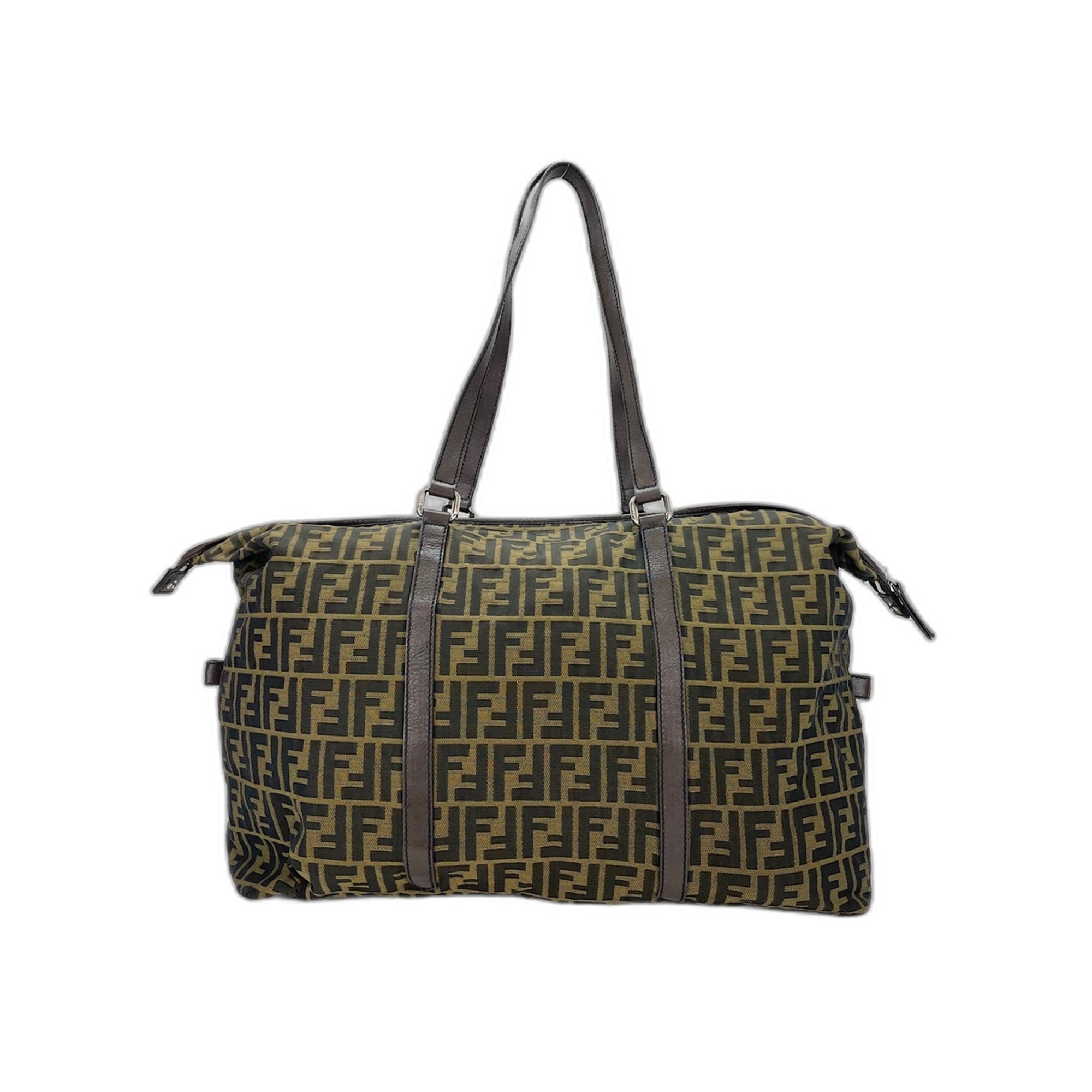 Fendi Brown Canvas Shoulder Bag (Pre-Owned)