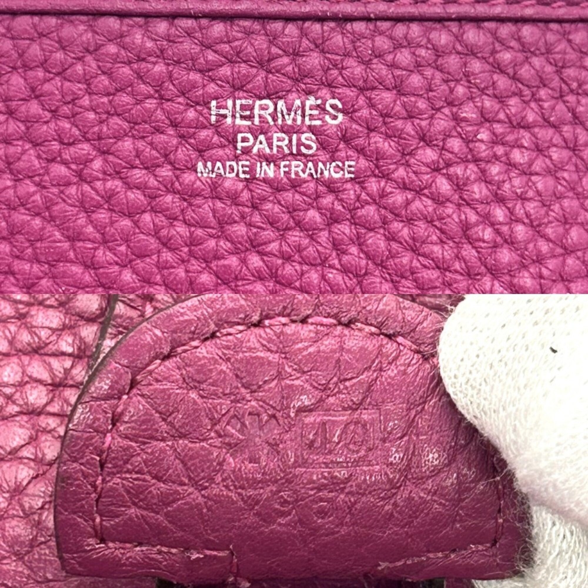 Hermes Pink Purple Leather Shoulder Bag (Pre-Owned)