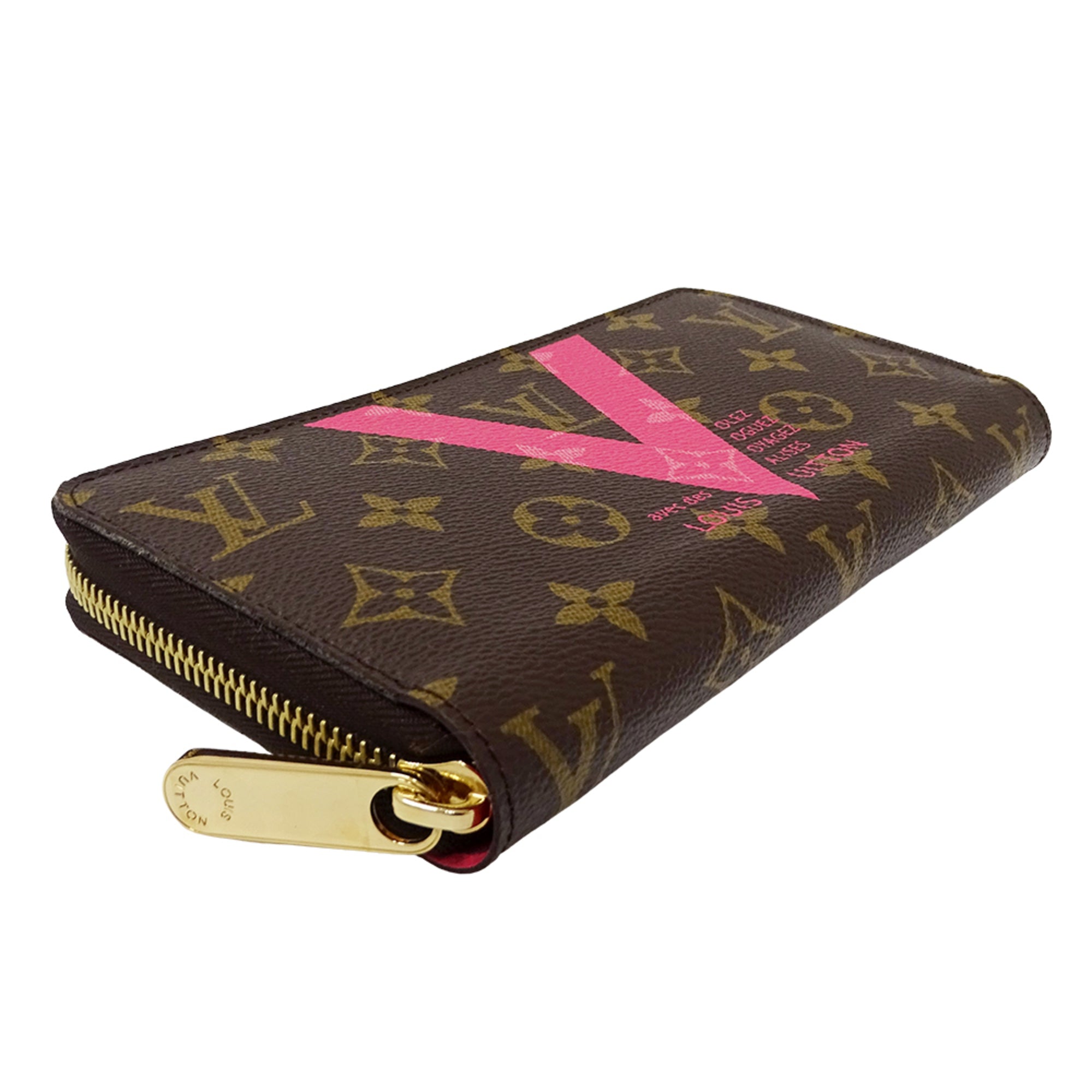 Louis Vuitton Brown Grenade Monogram Pink Monogram Long Wallet (Bi-Fold) (Pre-Owned)