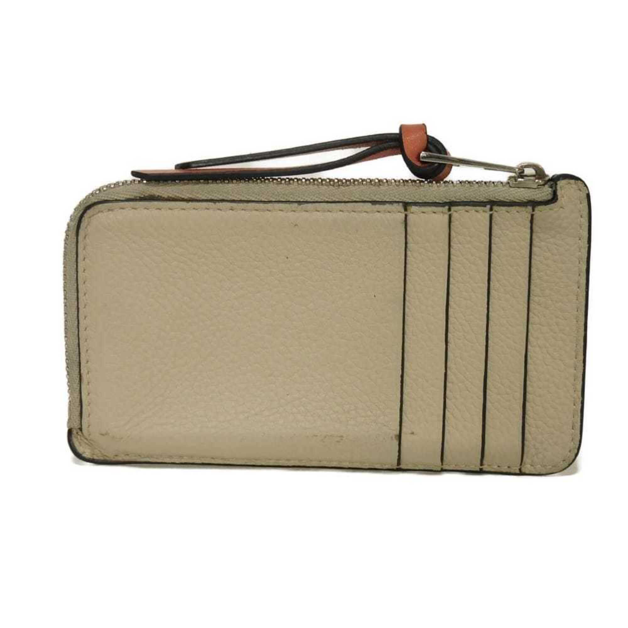 Loewe Gray Leather Coin Purse/Coin Case (Pre-Owned)