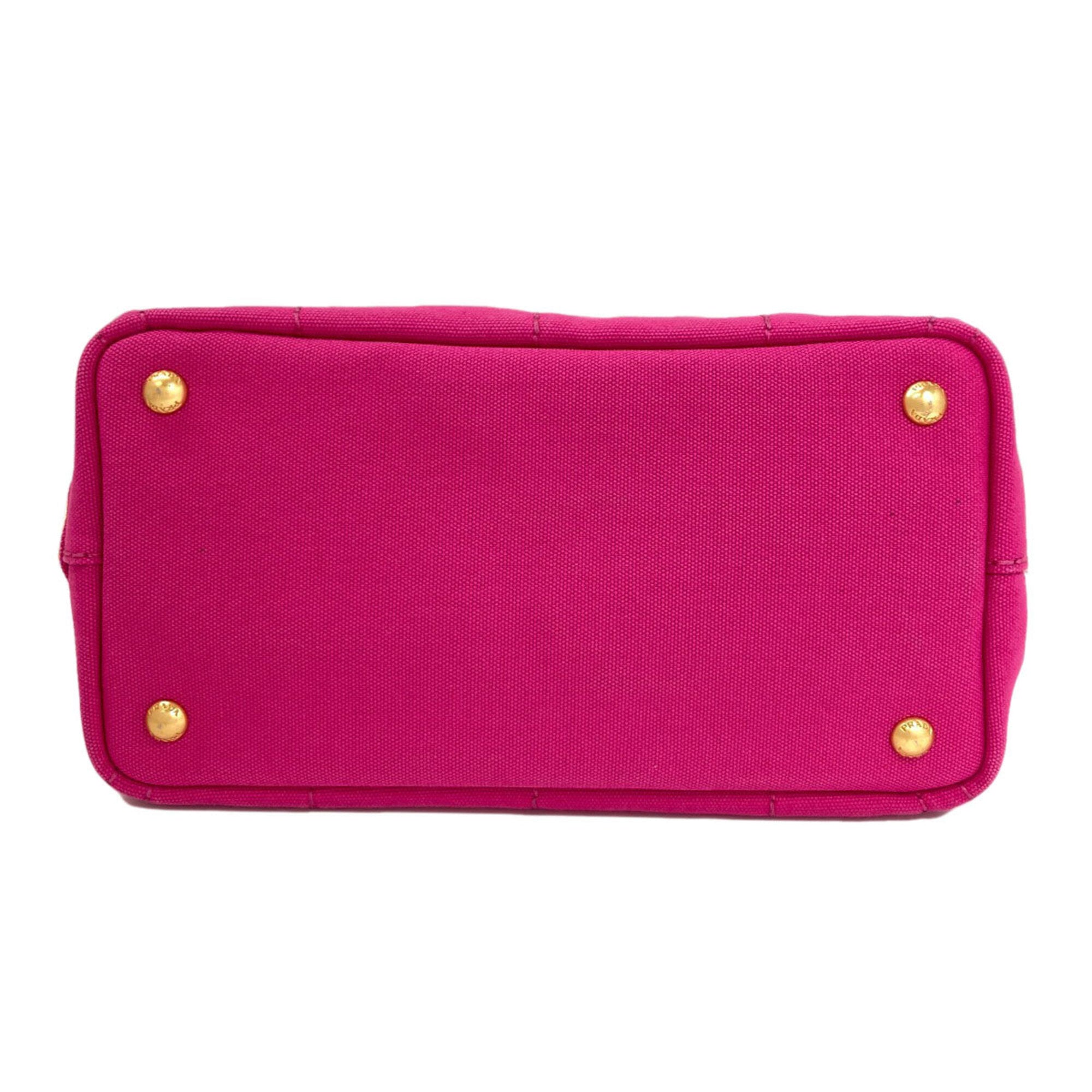 Prada Canapa Pink Canvas Handbag (Pre-Owned)