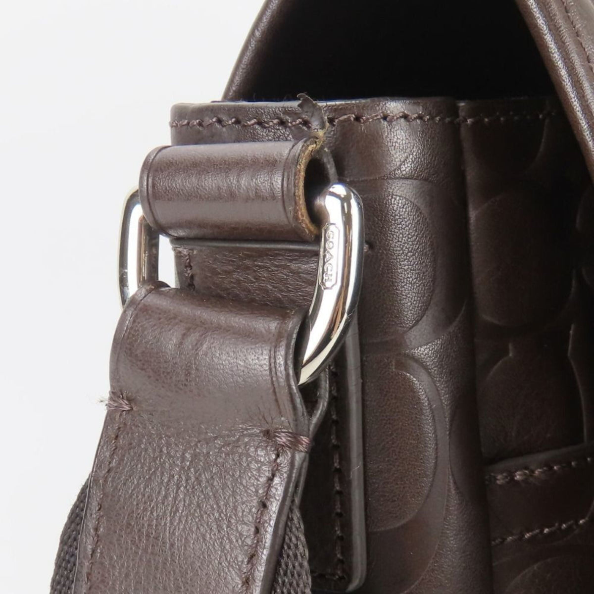 Coach Dark Brown Leather Shoulder Bag (Pre-Owned)