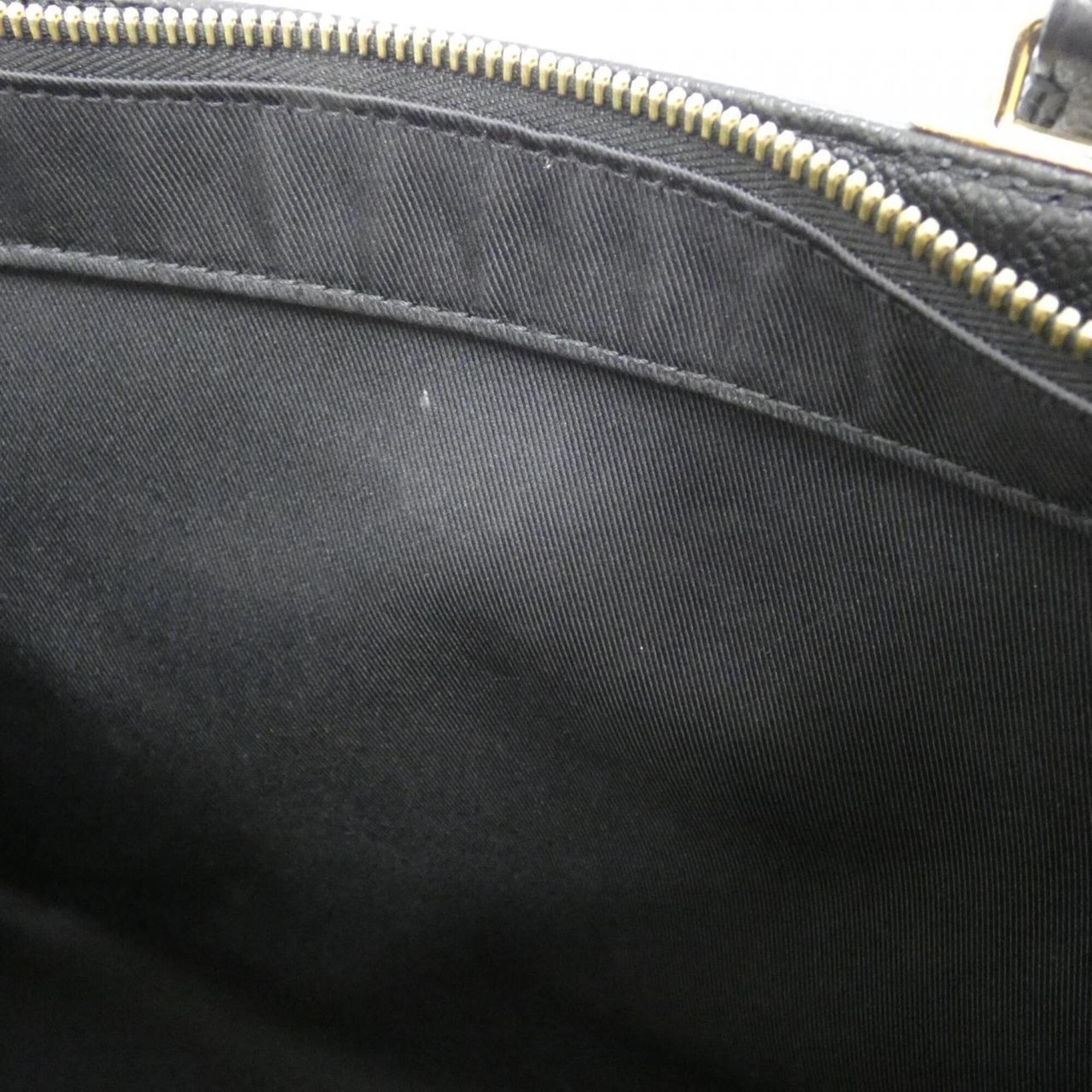 Louis Vuitton Black Leather Handbag (Pre-Owned)