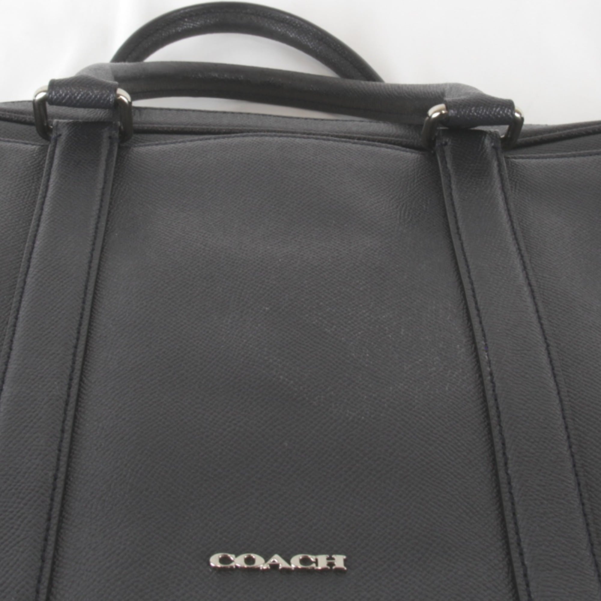 Coach Black Leather Briefcase Shoulder Bag (Pre-Owned)