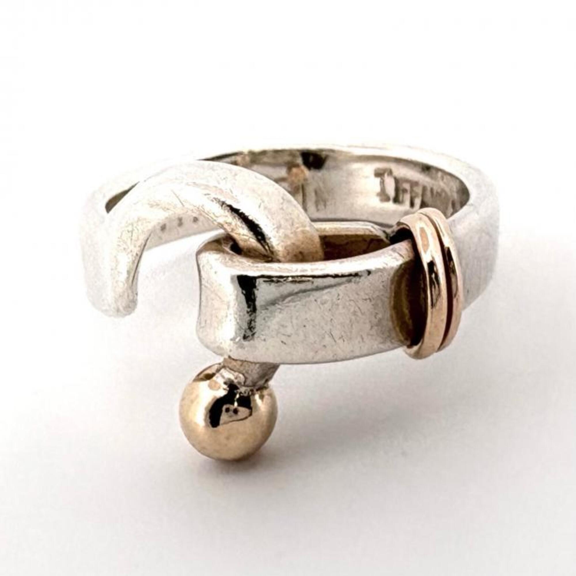 Tiffany Gold Silver Silver 925 Yellow Gold (14K) Band Ring (Pre-Owned)