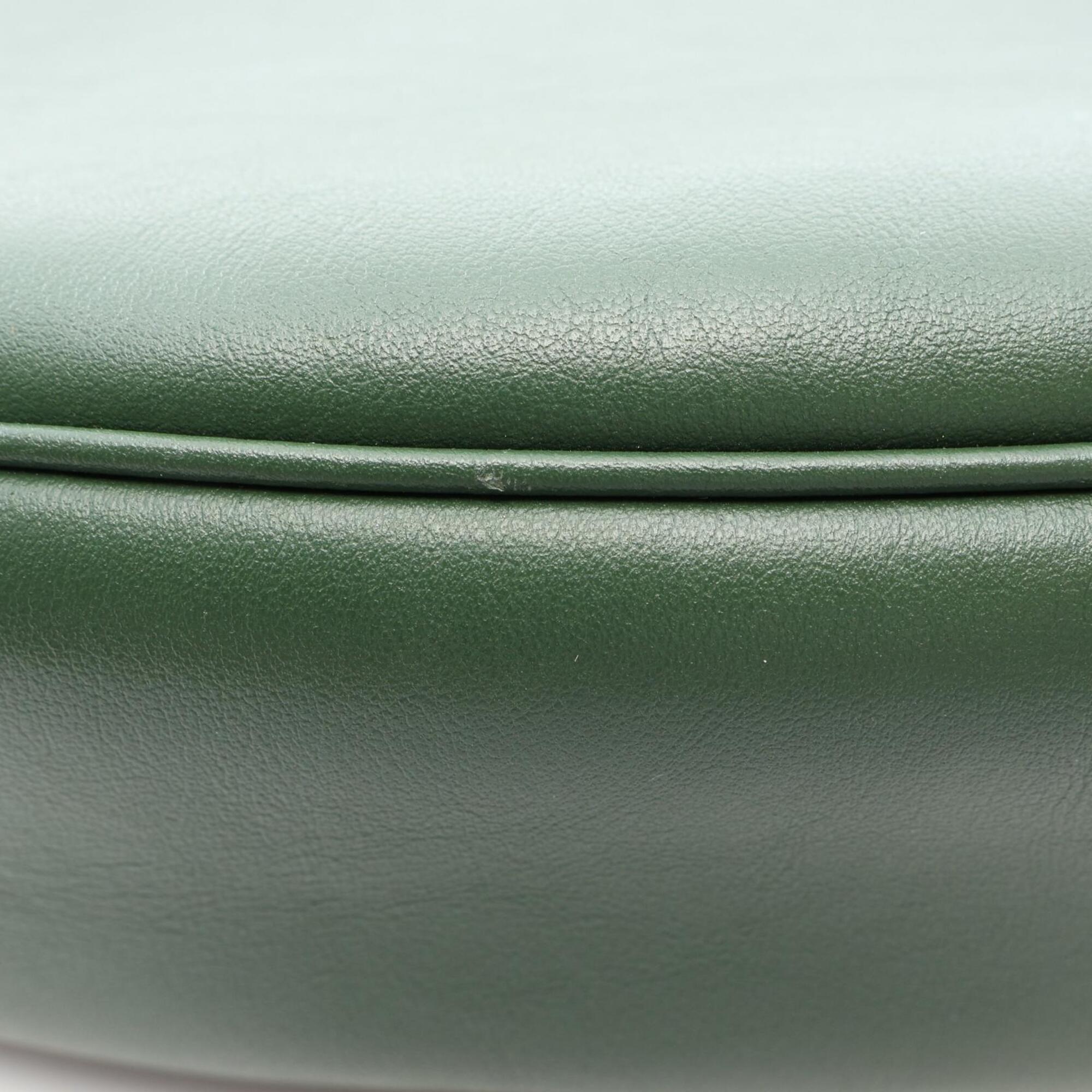 Celine Green Leather Handbag Shoulder Bag (Pre-Owned)
