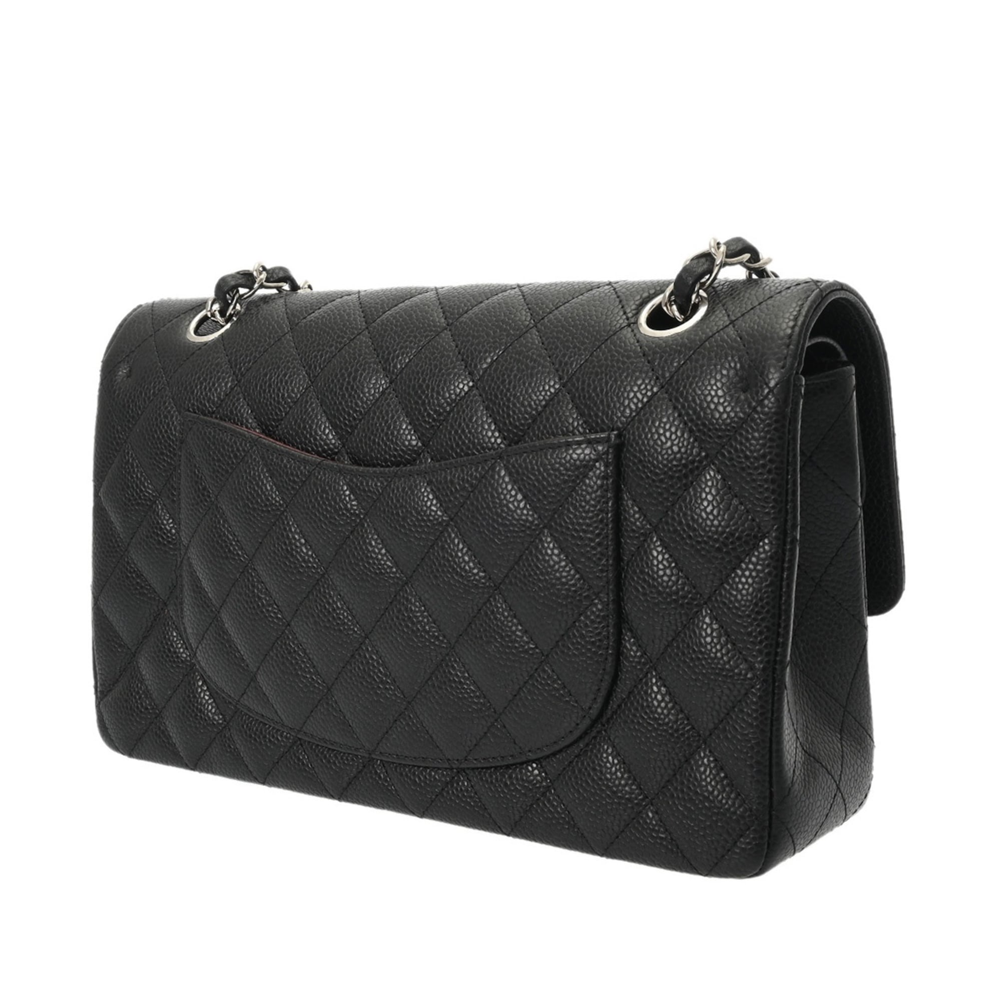 Chanel Black Grained Calfskin Shoulder Bag (Pre-Owned)