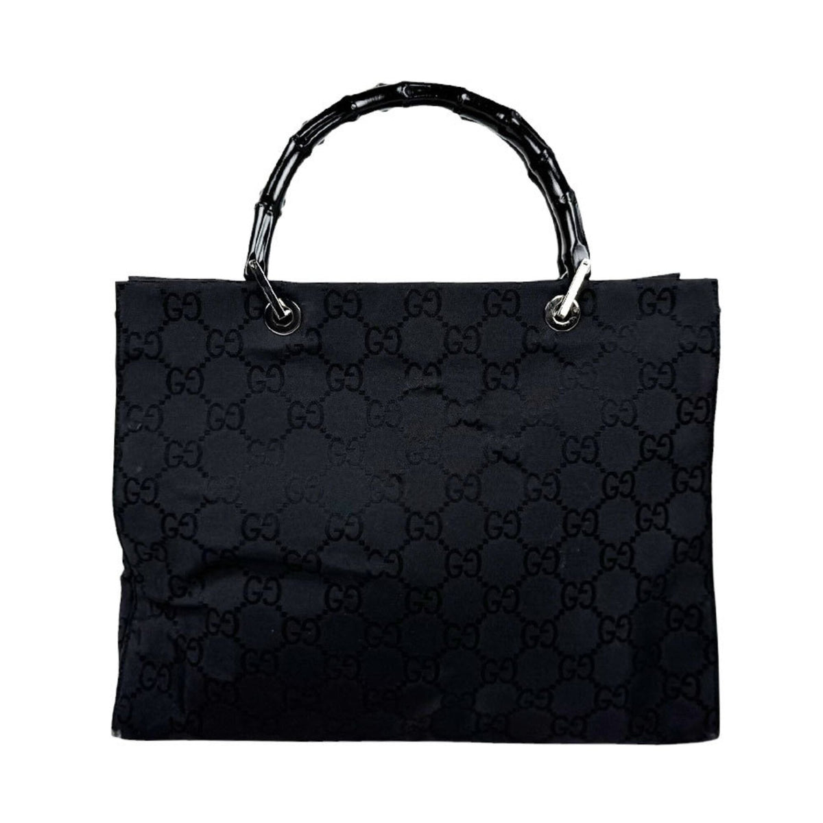 Gucci Black Nylon Canvas Handbag (Pre-Owned)