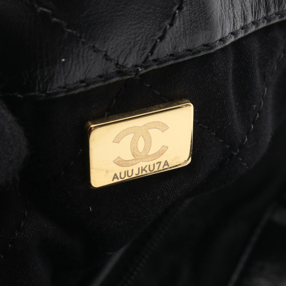Chanel Black Leather Backpack Handbag (Pre-Owned)