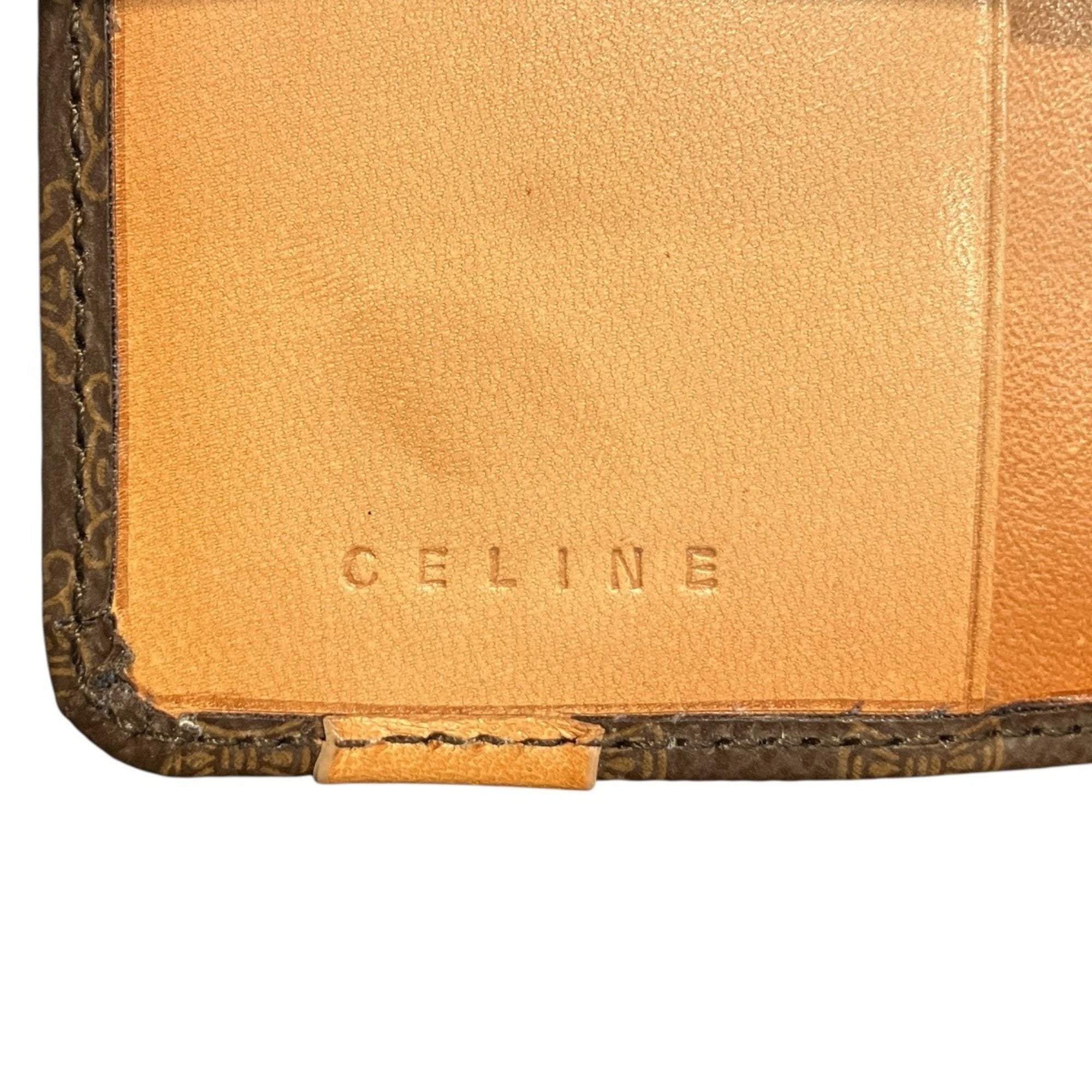 Celine Macadam Brown Pvc Leather Long Wallet (Bi-Fold) (Pre-Owned)