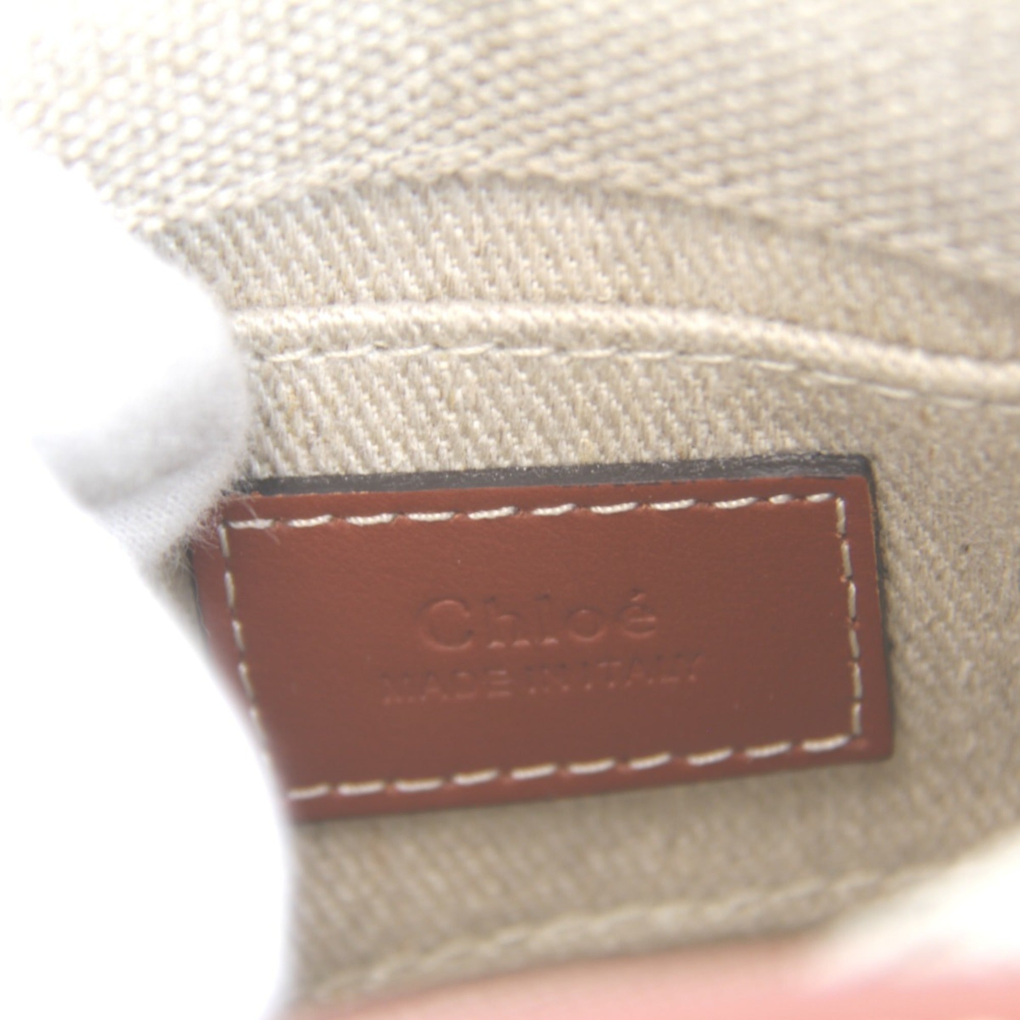 Chloé Beige Linen Cotton Leather Tote Bag (Pre-Owned)