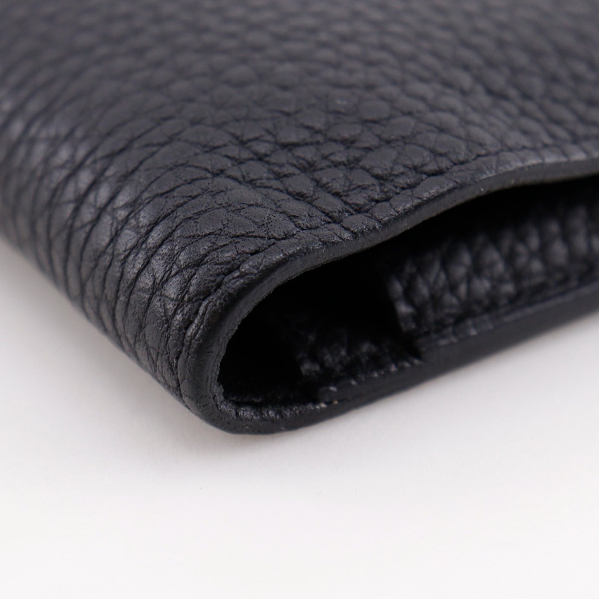 Hermes Dogon Duo Black Togo Leather Long Wallet (Bi-Fold) (Pre-Owned)