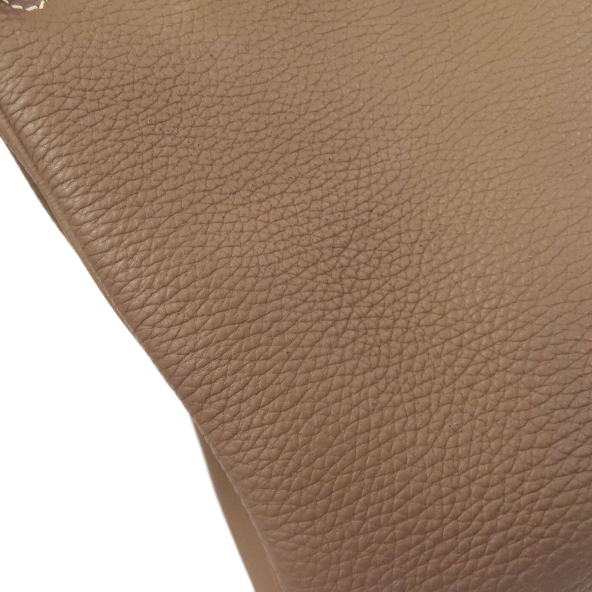 Hermes Etoupe Gray Taurillon Clemence Leather Handbag (Pre-Owned)