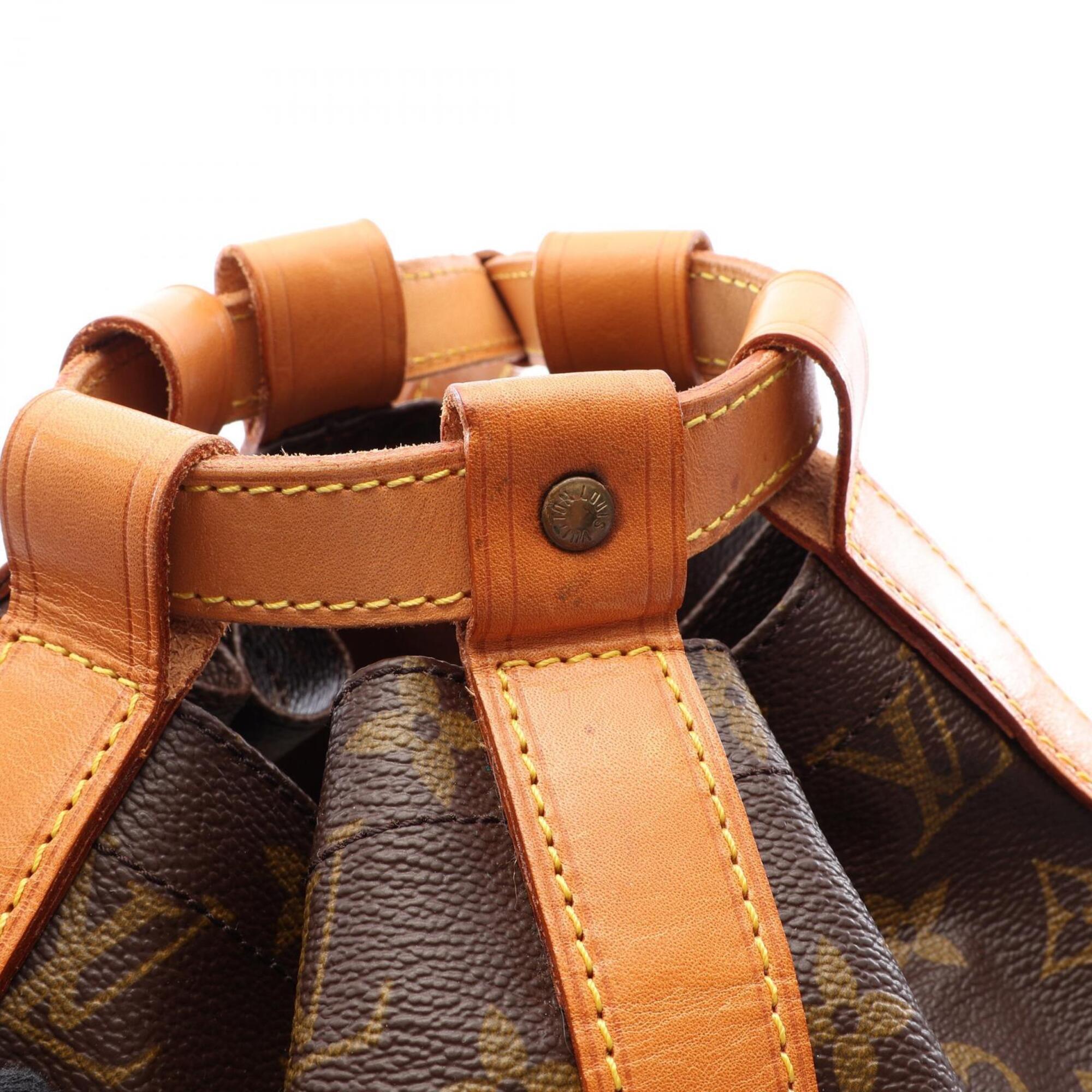 Louis Vuitton Brown Monogram Coated Canvas Leather Handbag Shoulder Bag (Pre-Owned)