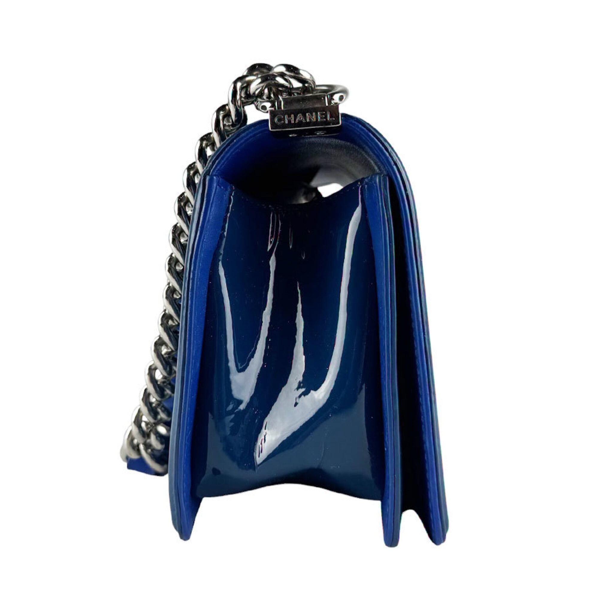 Chanel Navy Patent Leather Shoulder Bag (Pre-Owned)