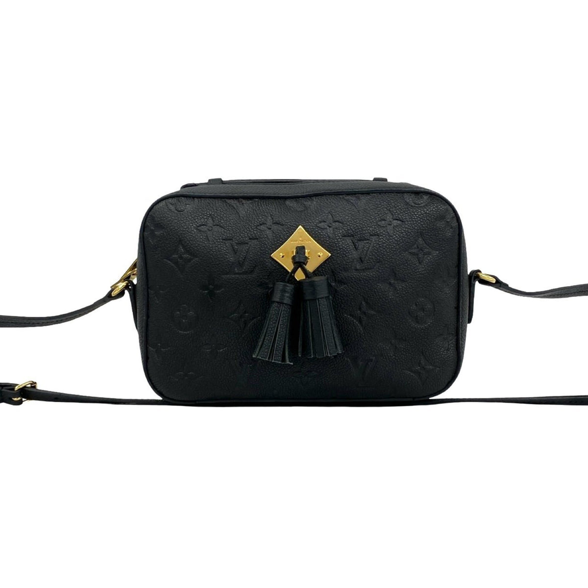 Louis Vuitton Black Leather Shoulder Bag (Pre-Owned)