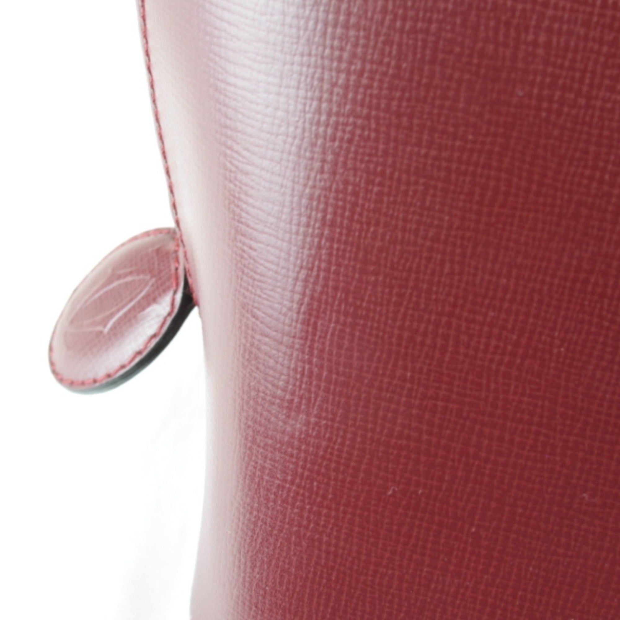 Cartier Must Wine Red Leather Handbag (Pre-Owned)