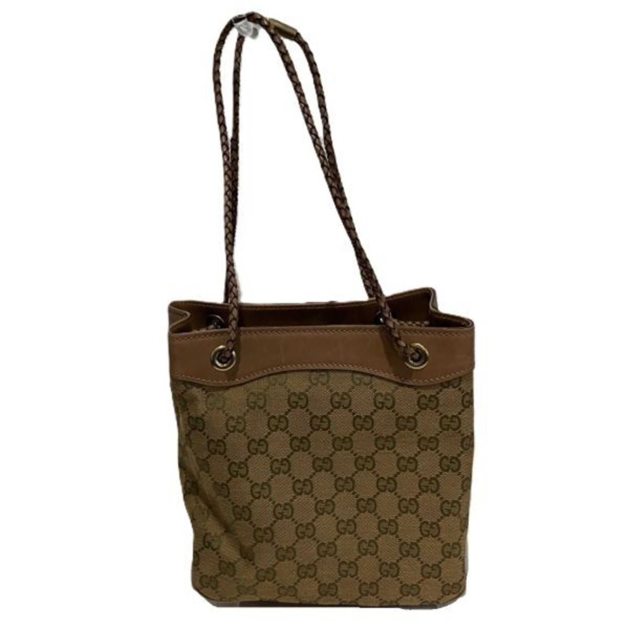 Gucci Brown Gg Canvas Handbag Shoulder Bag (Pre-Owned)