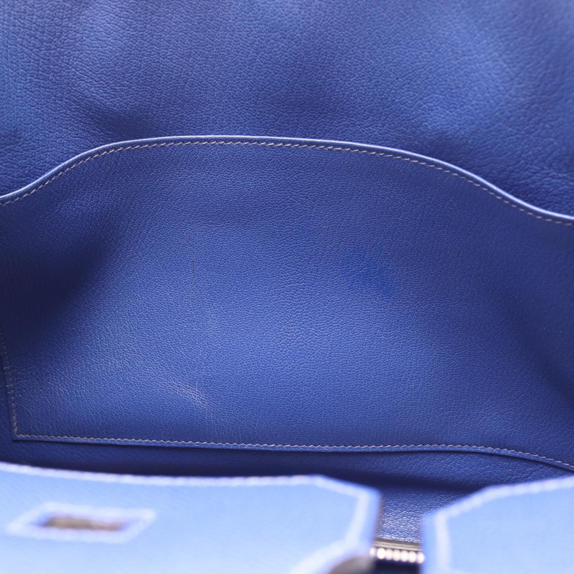 Hermes Blue Epsom Leather Handbag (Pre-Owned)