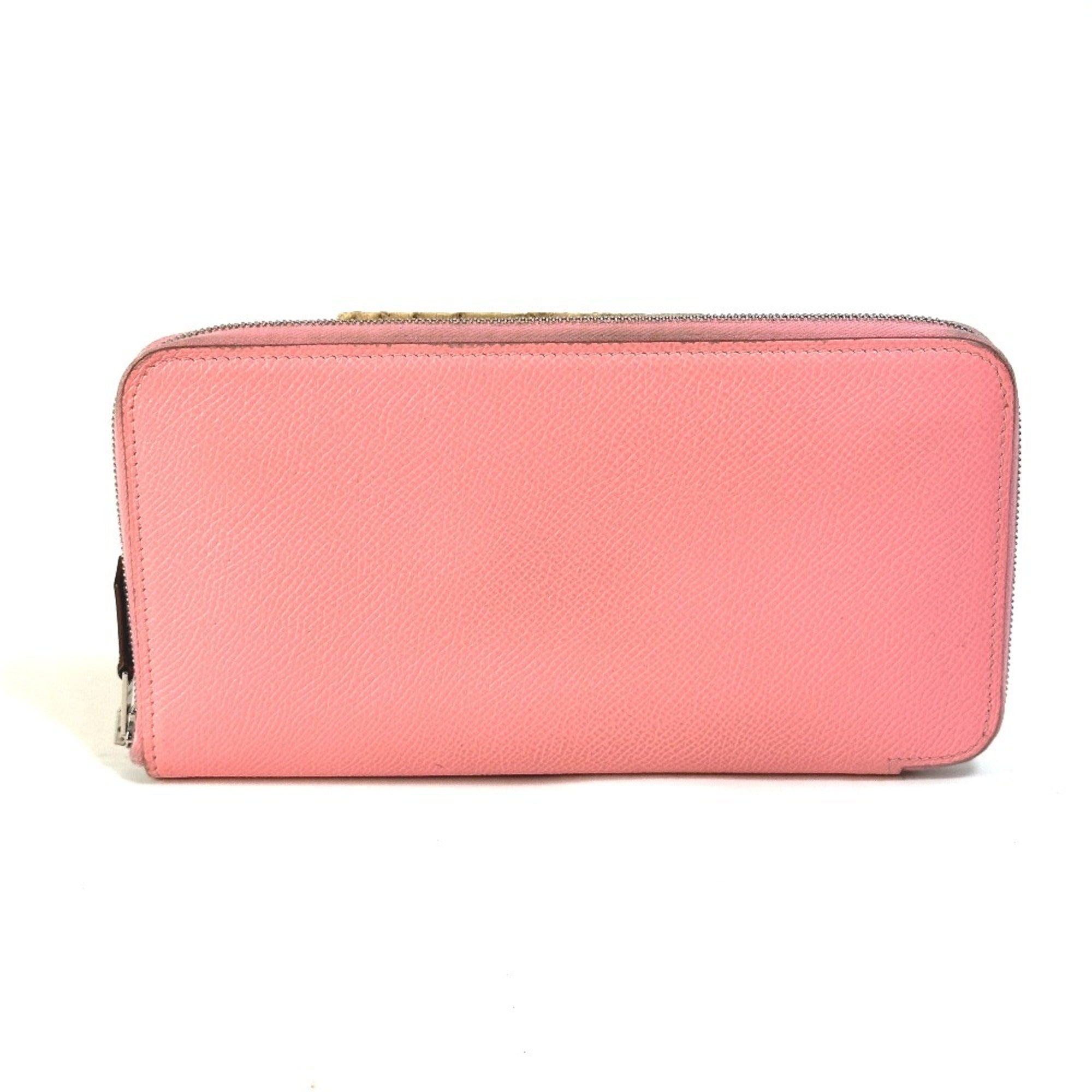 Hermes Silk'in Pink Epsom Leather Long Wallet (Bi-Fold) (Pre-Owned)
