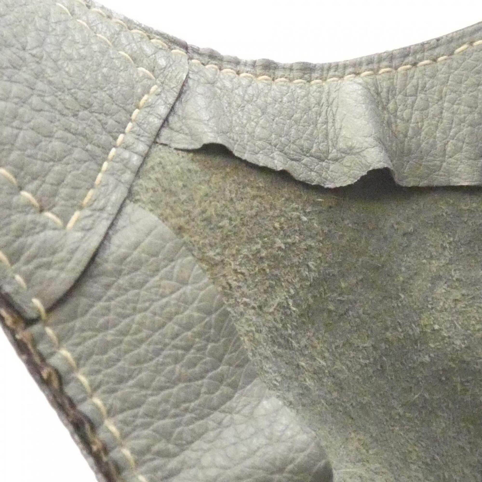 Hermes Ciel Gray Taurillon Clemence Leather Shoulder Bag (Pre-Owned)
