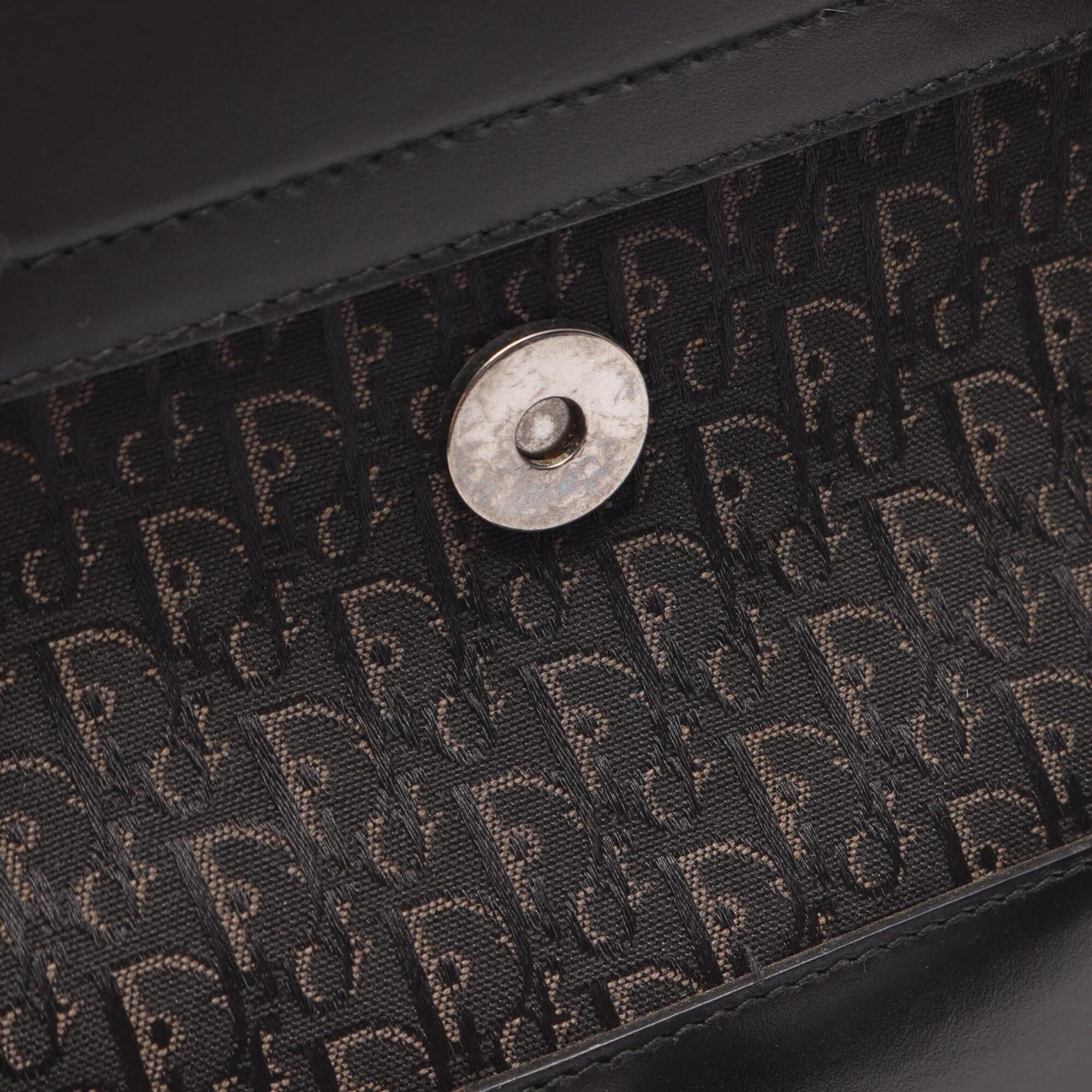 Christian Dior Black Canvas Leather Handbag (Pre-Owned)