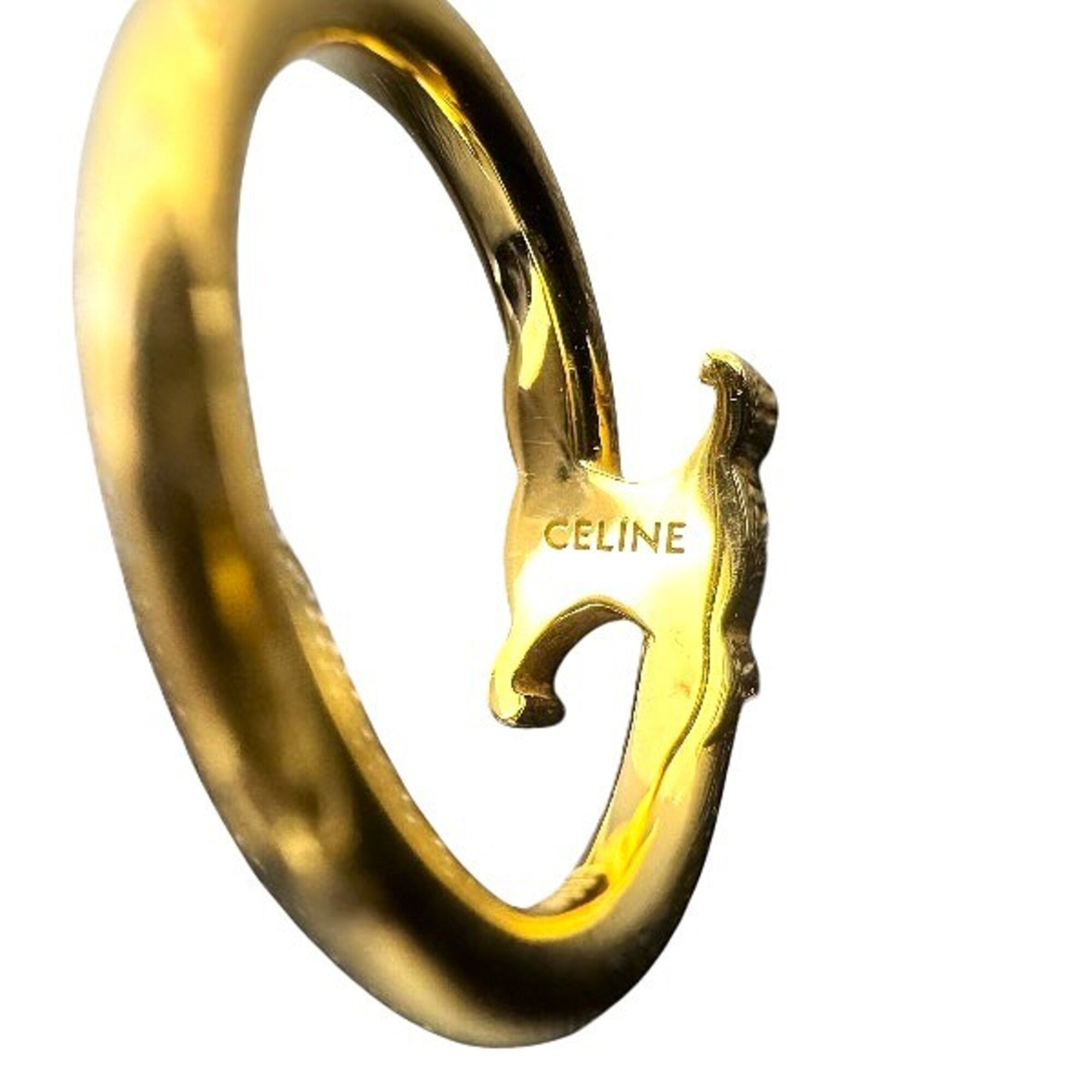 Celine Gold Gold Plating Band Ring (Pre-Owned)