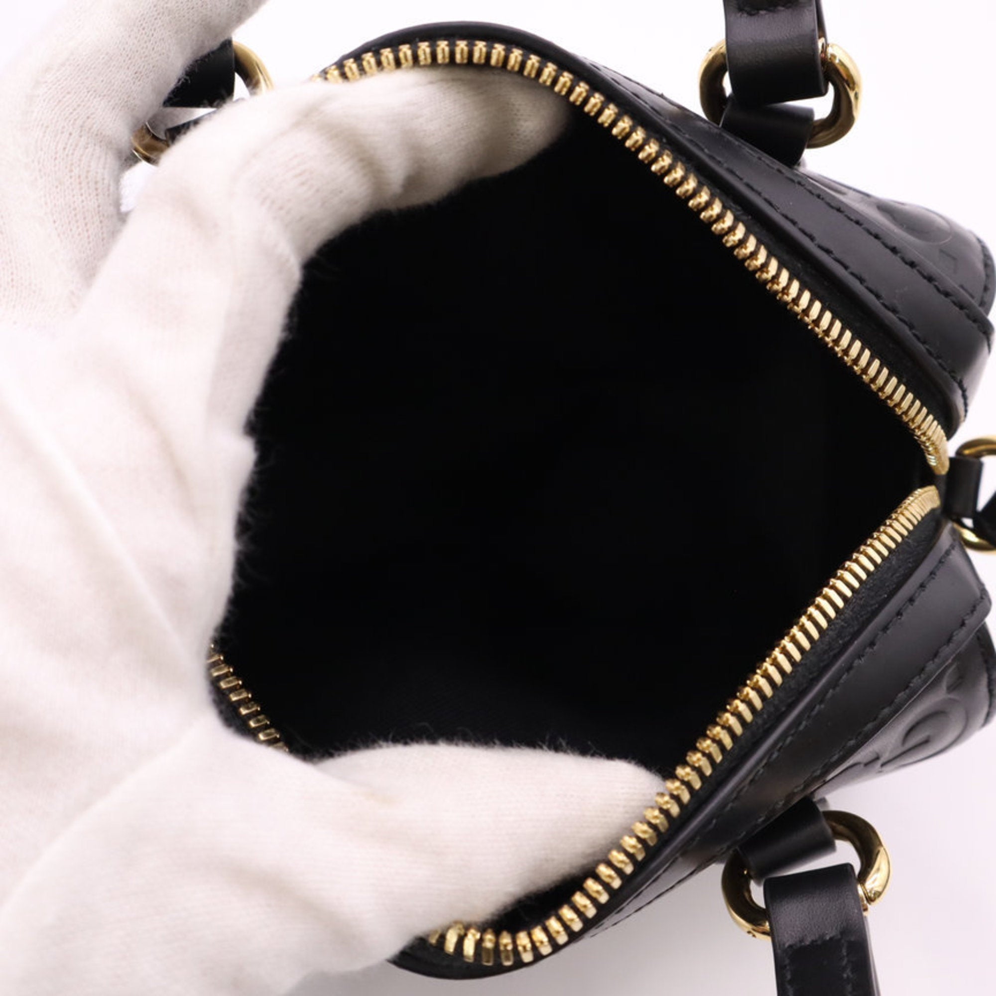 Gucci Black Leather Boston Bag (Pre-Owned)
