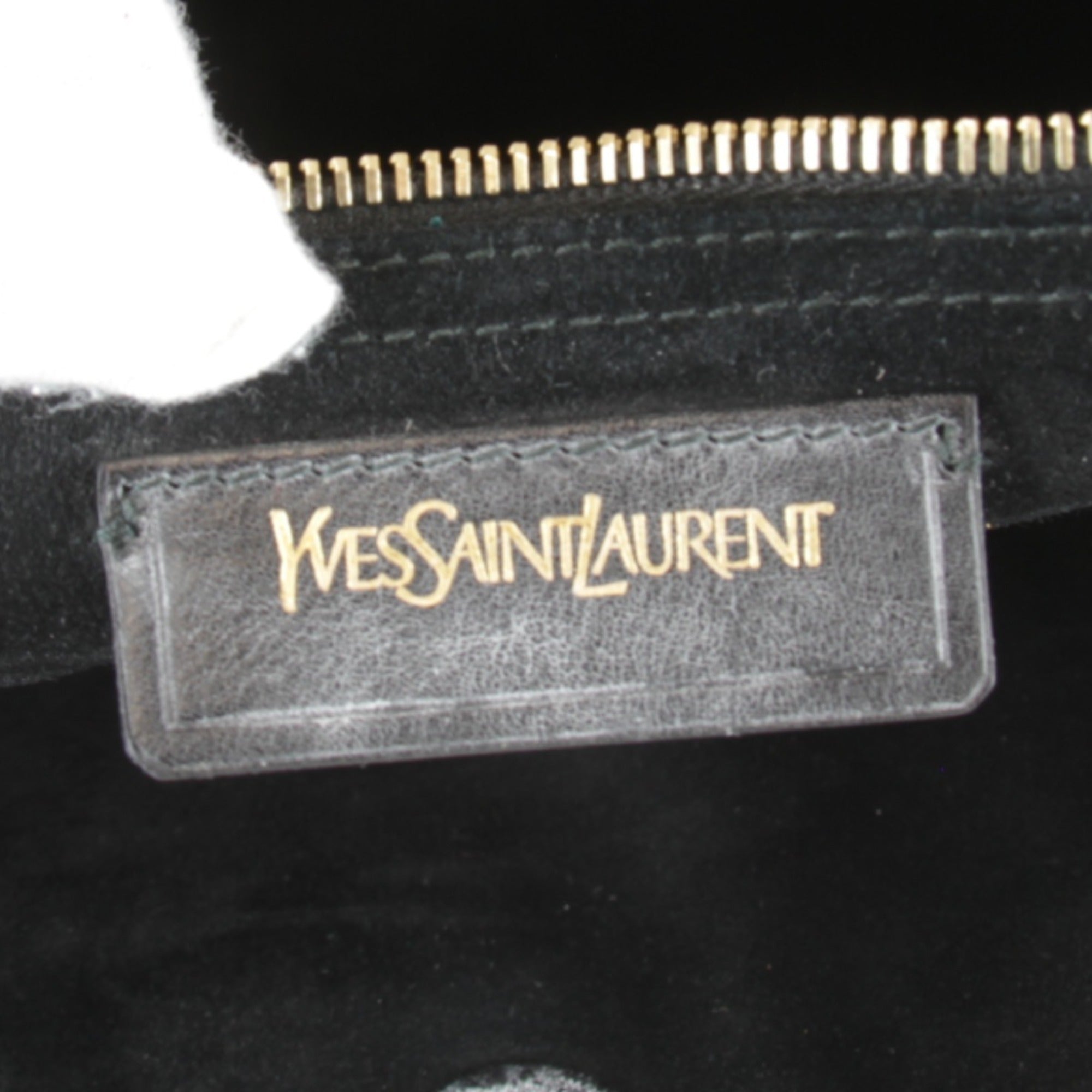 Yves Saint Laurent Black White Leather Handbag (Pre-Owned)