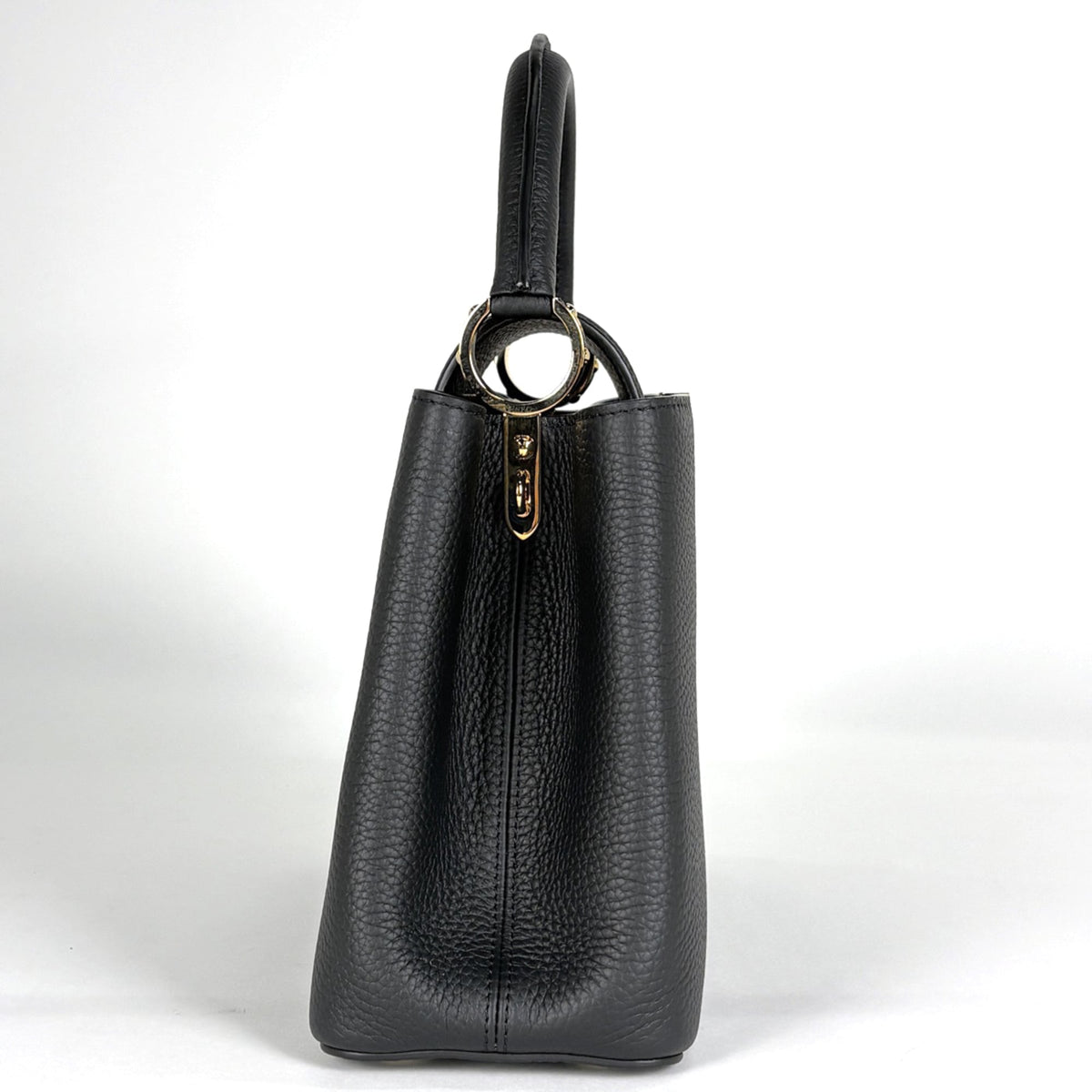 Louis Vuitton Black Noir Leather Handbag Shoulder Bag (Pre-Owned)