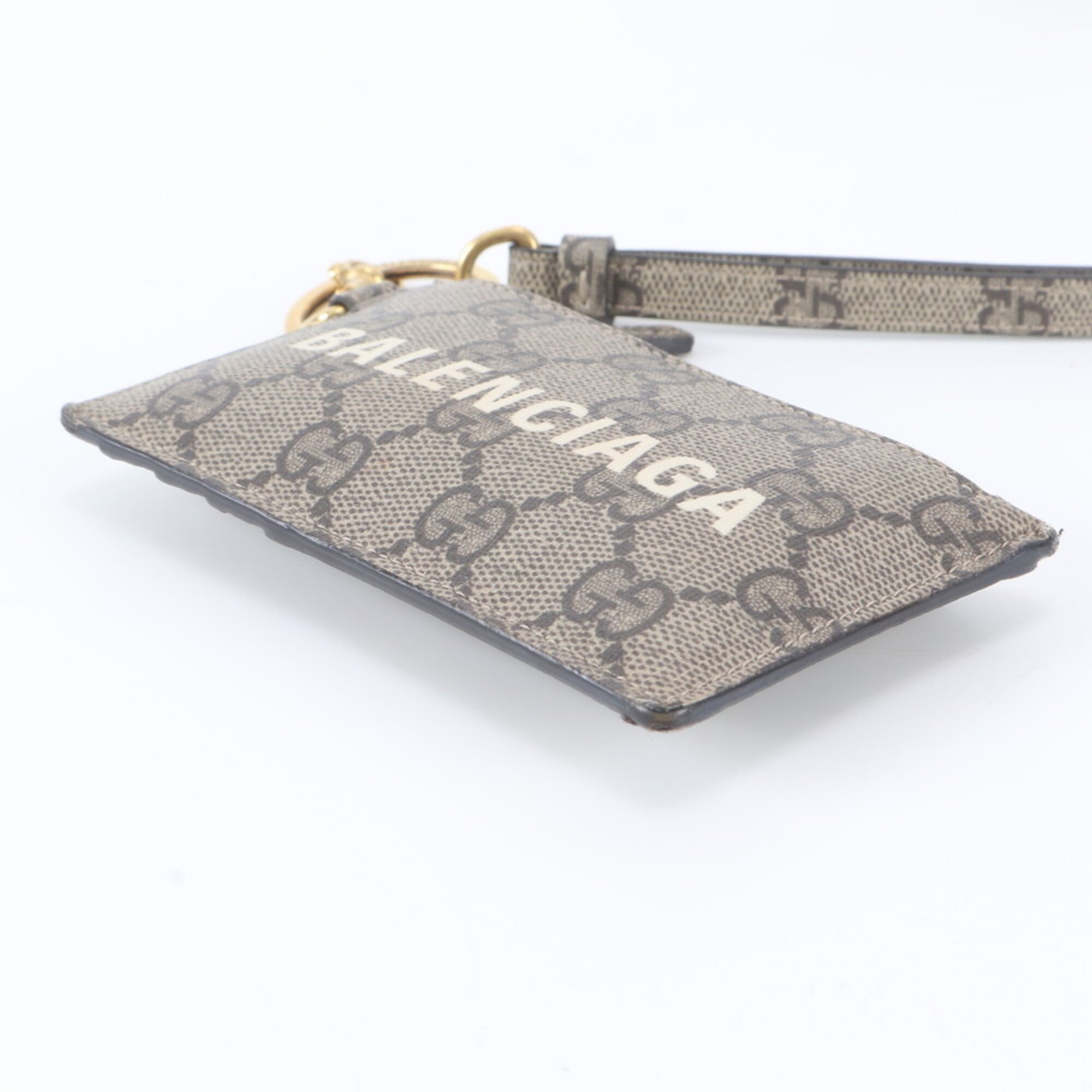 Gucci Beige Leather Coated Canvas Coin Purse/Coin Case (Pre-Owned)