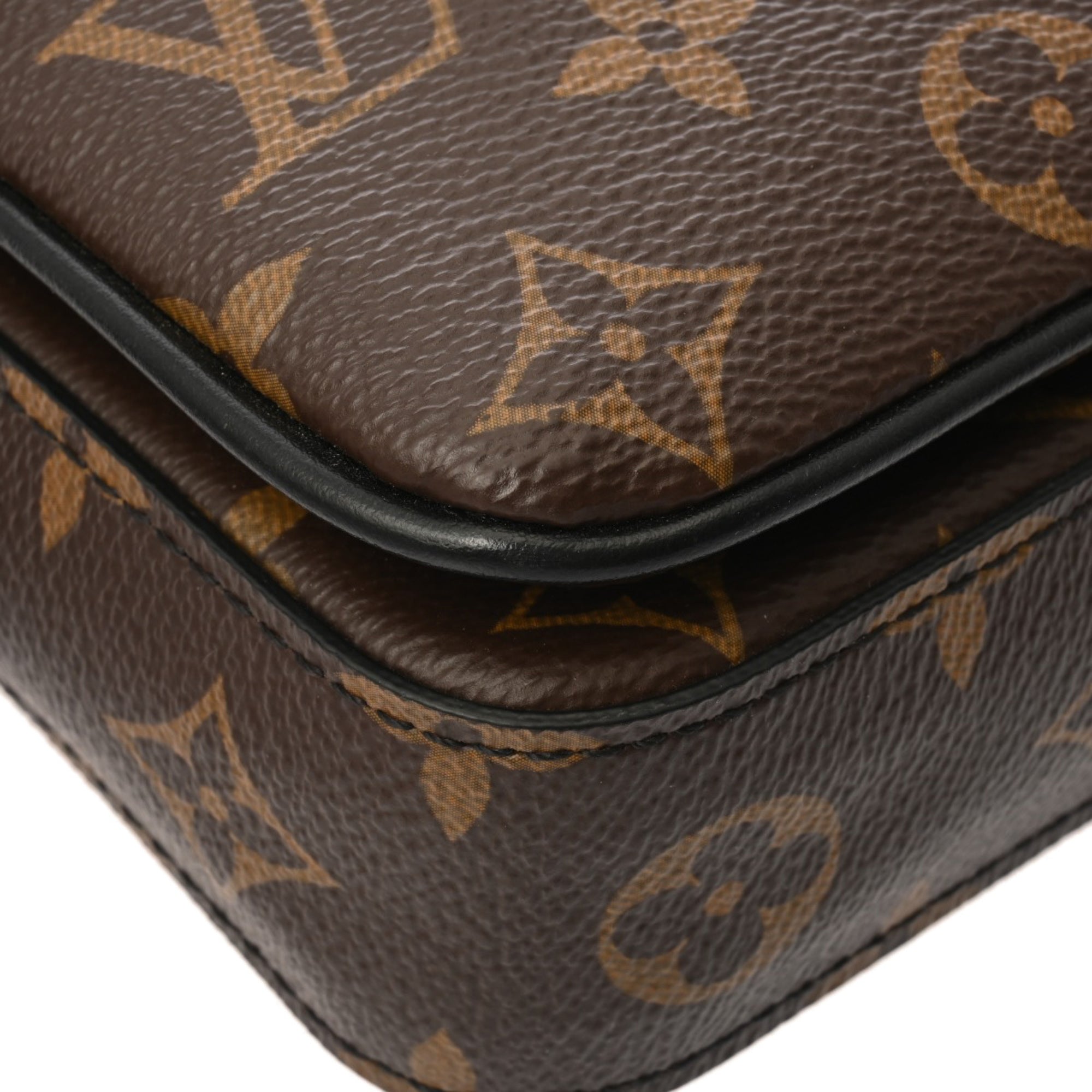 Louis Vuitton Black Brown Monogram Shoulder Bag (Pre-Owned)
