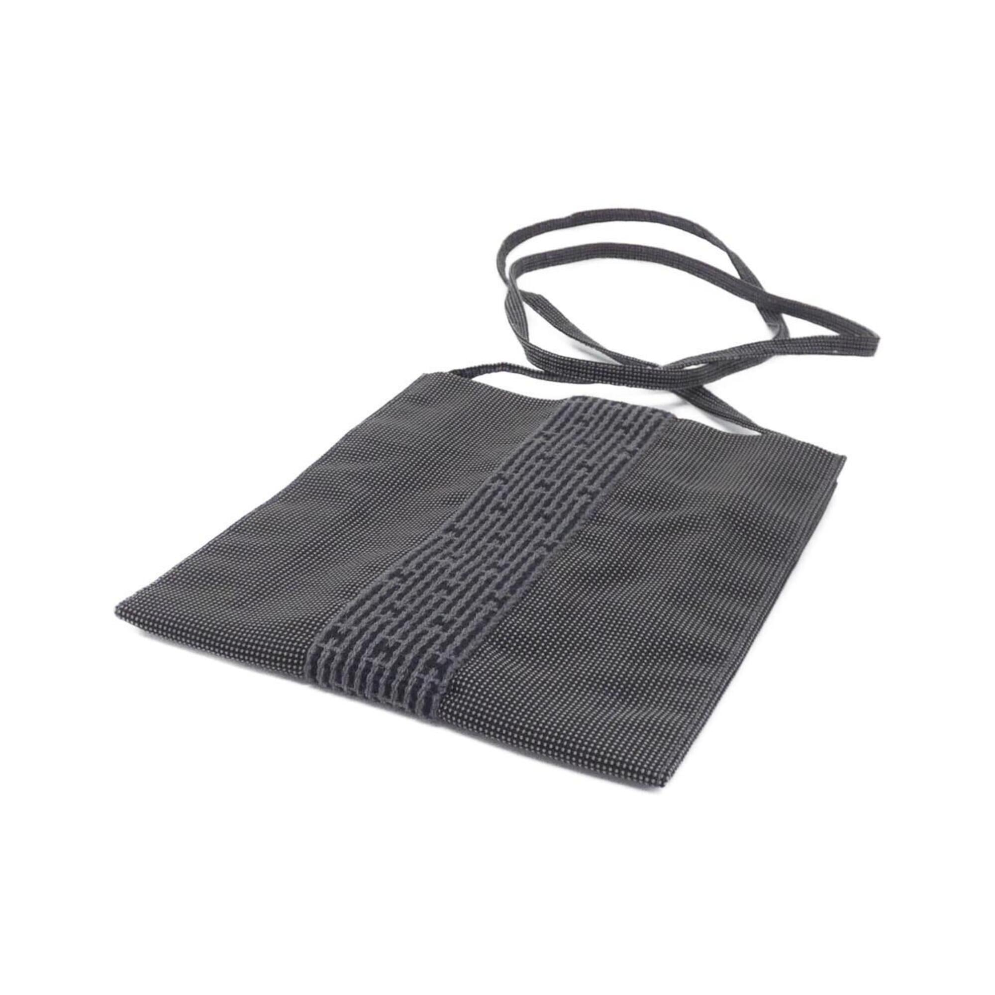 Hermes Black Canvas Pochette Shoulder Bag (Pre-Owned)