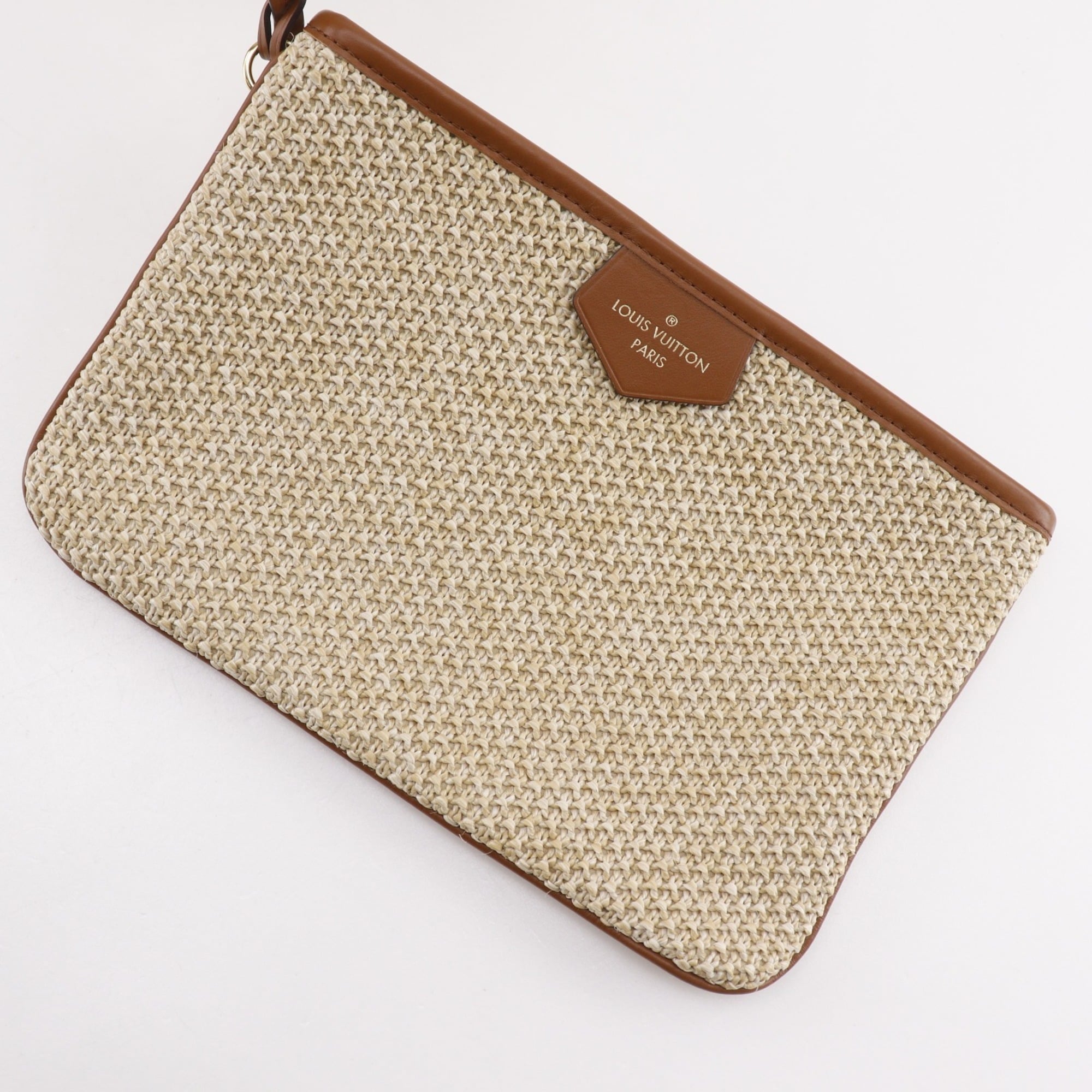 Louis Vuitton Beige Raffia Tote Bag (Pre-Owned)