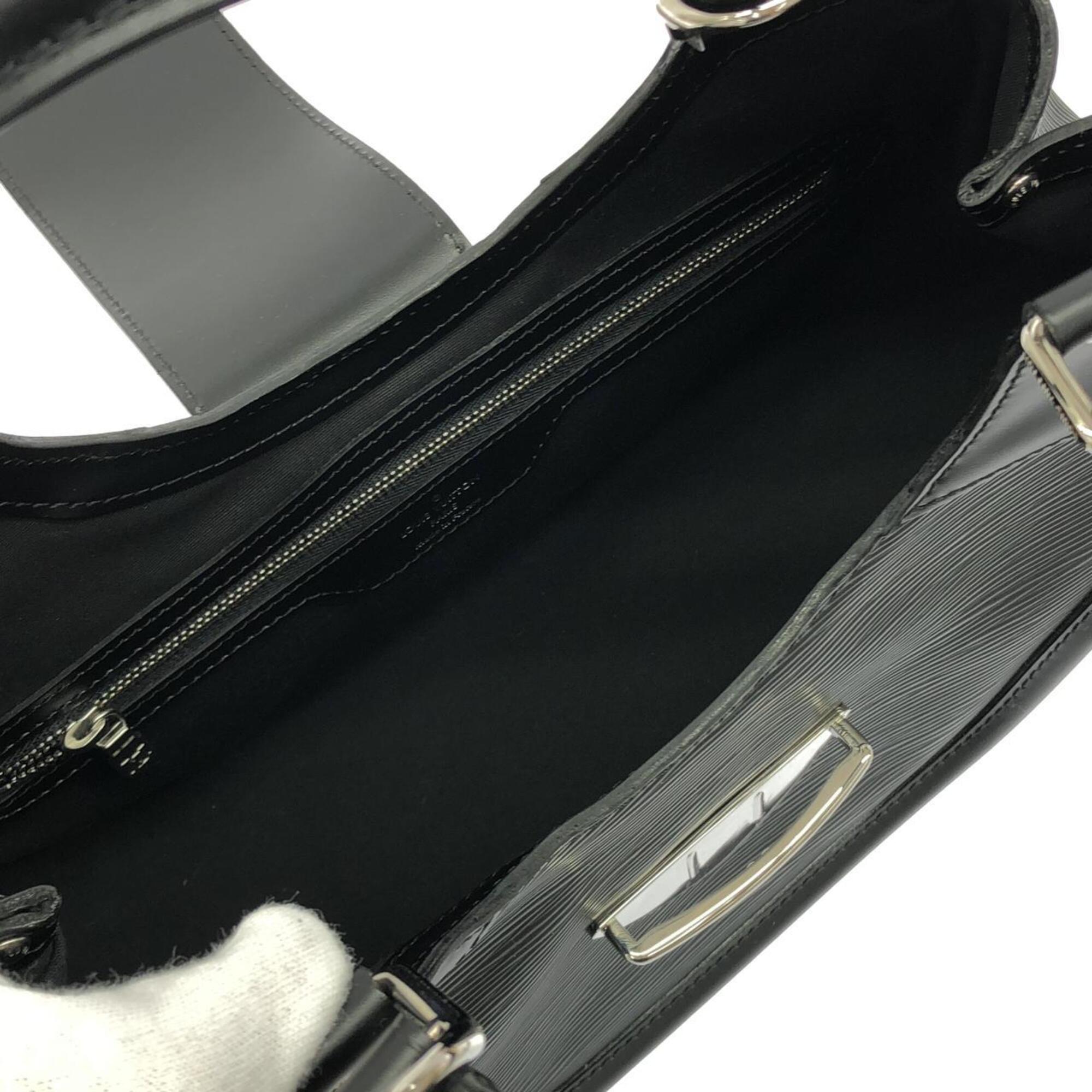 Louis Vuitton Black Leather Handbag (Pre-Owned)