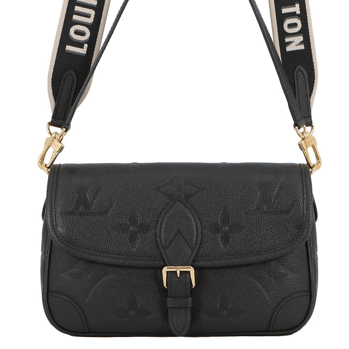 Louis Vuitton Black Noir Purple Monogram Empreinte Handbag Shoulder Bag (Pre-Owned)
