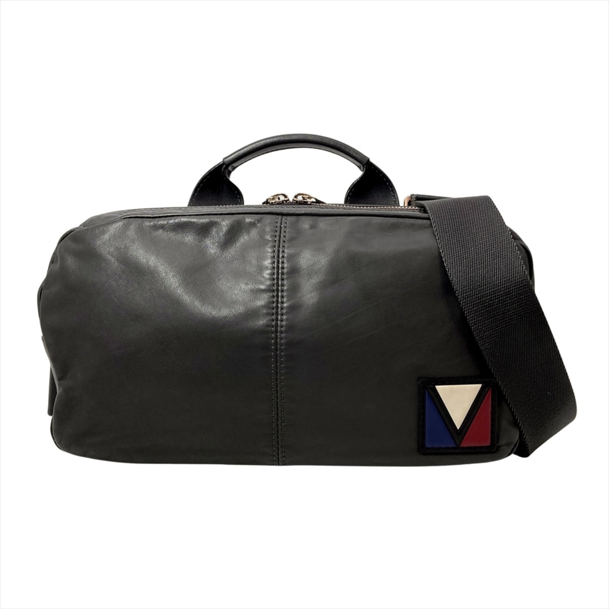 Louis Vuitton Gray Leather Crossbody Bag Fanny Pack (Pre-Owned)