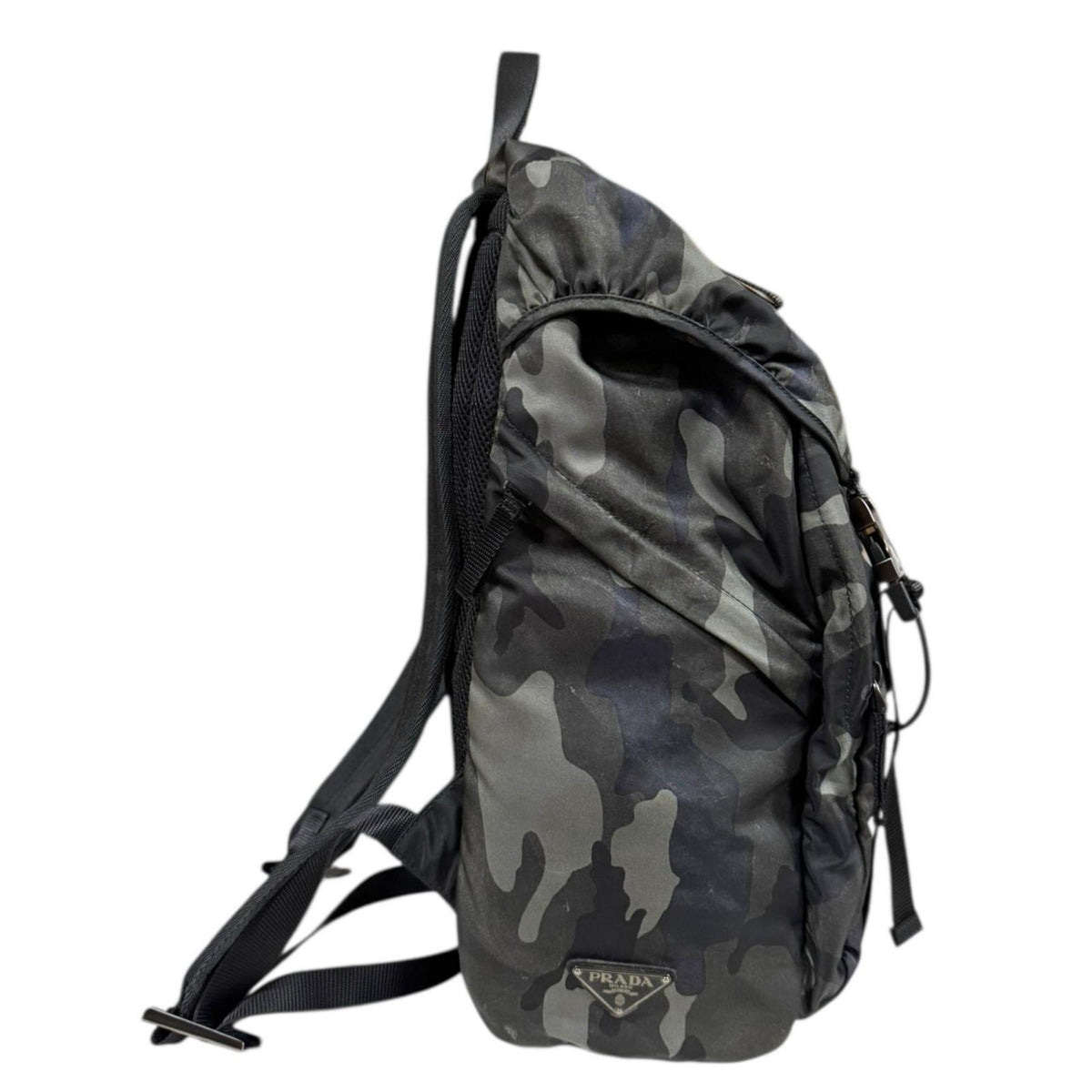 Prada Black Green Nylon Backpack (Pre-Owned)