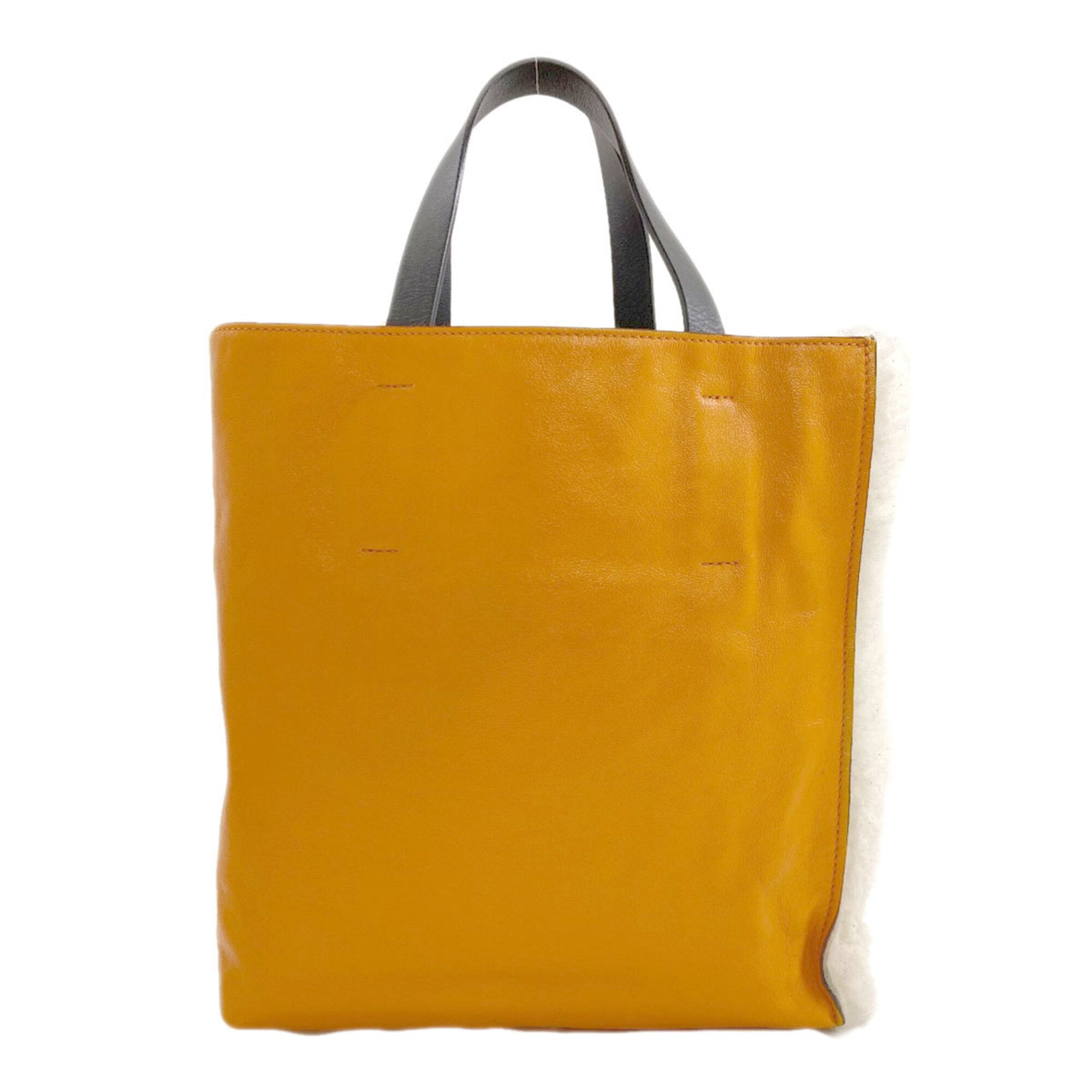 Marni White Yellow Leather Handbag (Pre-Owned)