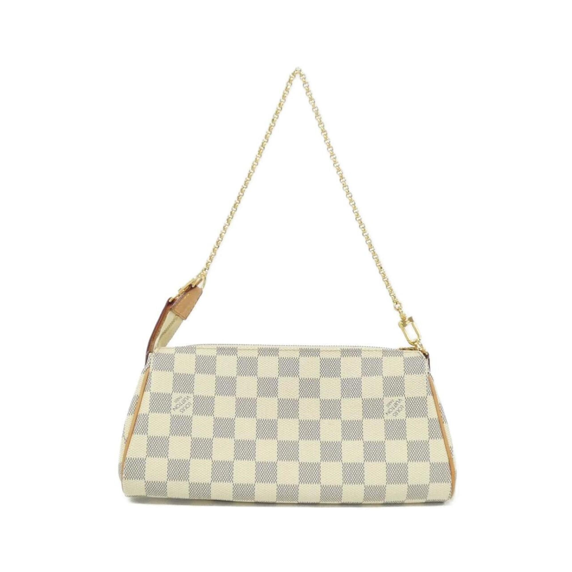 Louis Vuitton Azur White Coated Canvas Shoulder Bag (Pre-Owned)