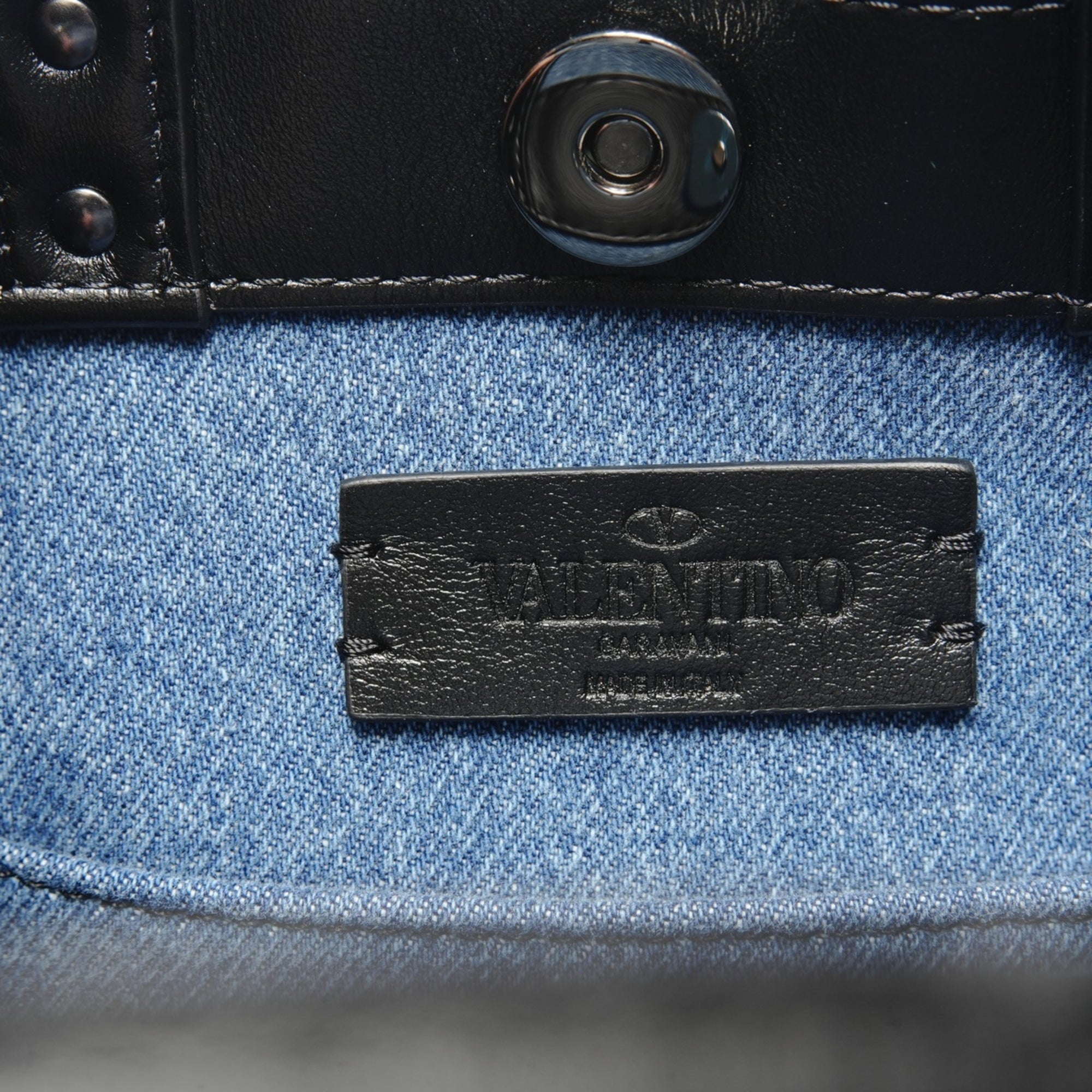 Valentino Navy Denim Handbag (Pre-Owned)