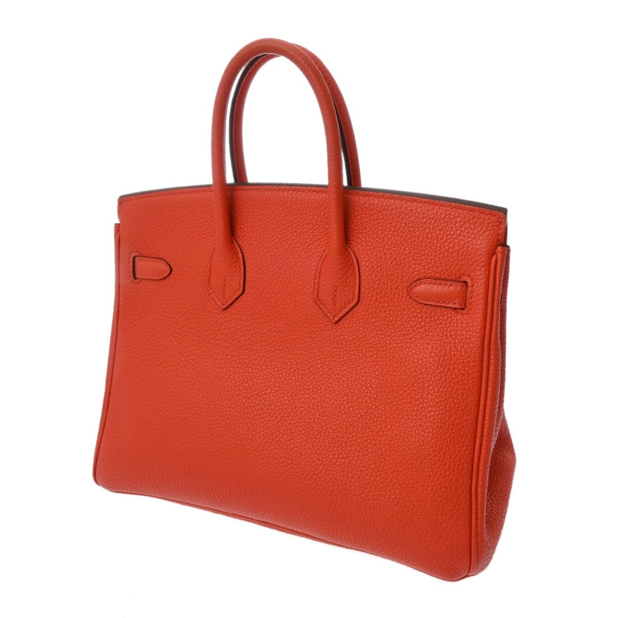 Hermes Orange Poppy Togo Leather Handbag (Pre-Owned)