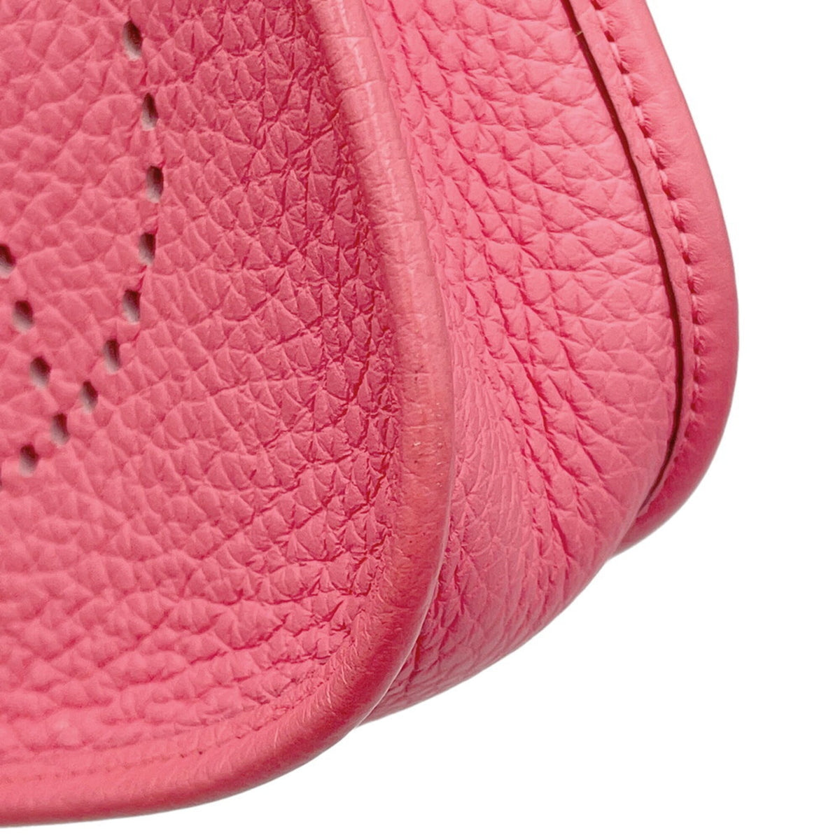 Hermes Red Color Rose Azalee Taurillon Clemence Leather Shoulder Bag (Pre-Owned)