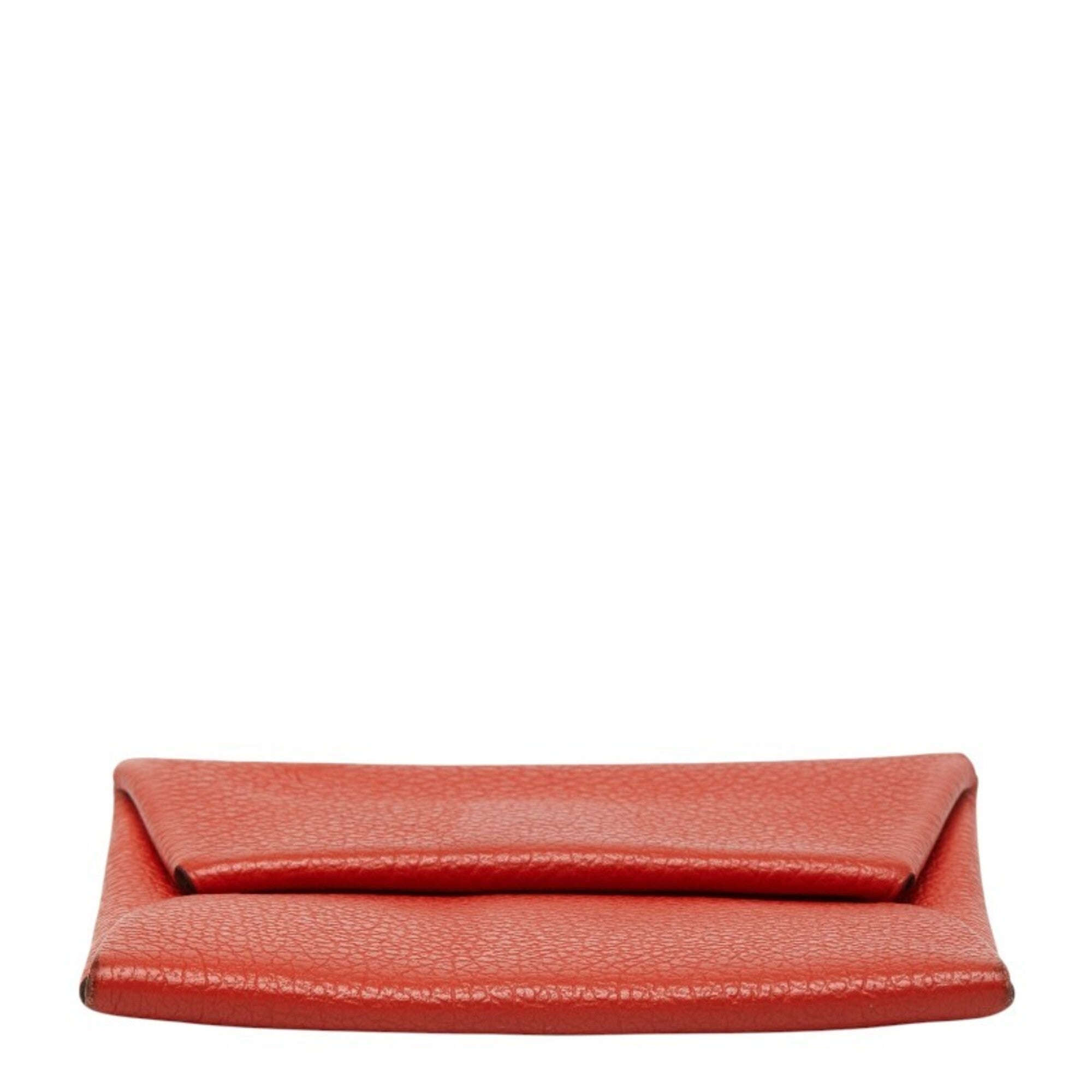 Hermes Red Color Leather Coin Purse/Coin Case (Pre-Owned)