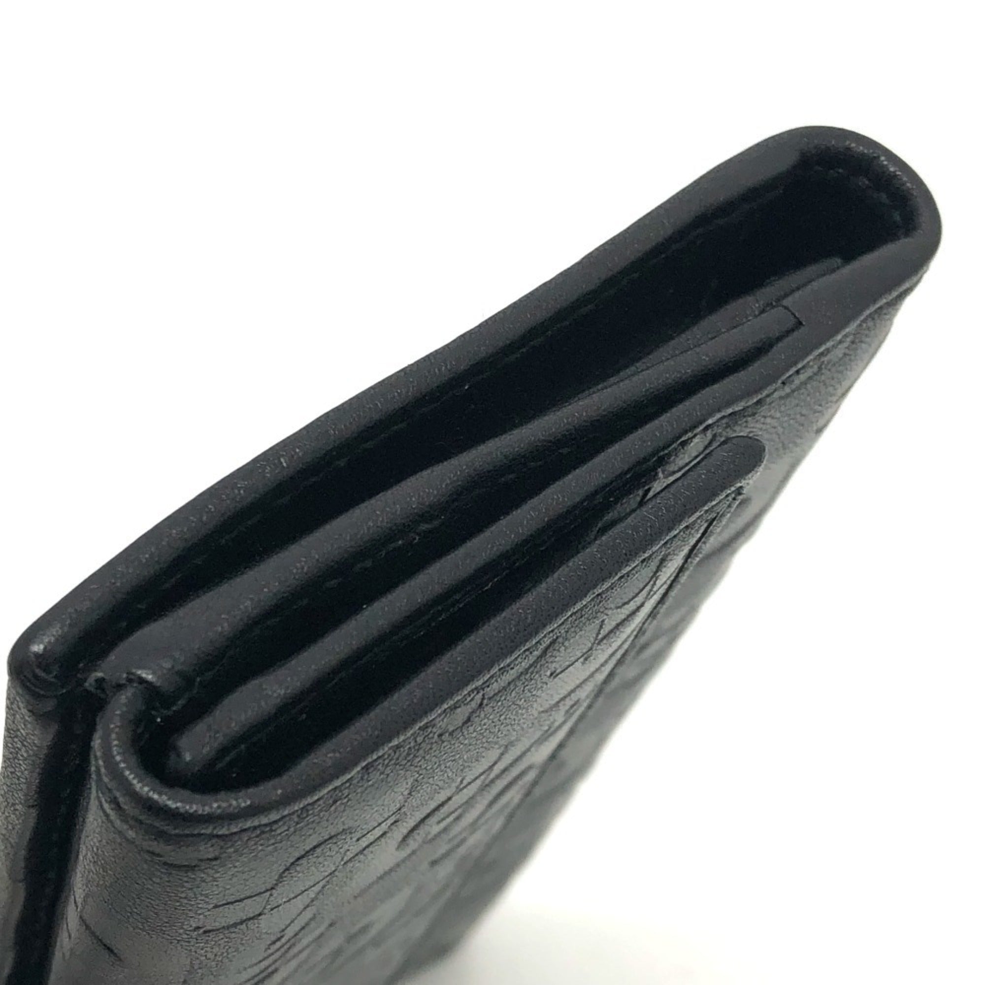 Gucci Black Leather Long Wallet (Bi-Fold) (Pre-Owned)