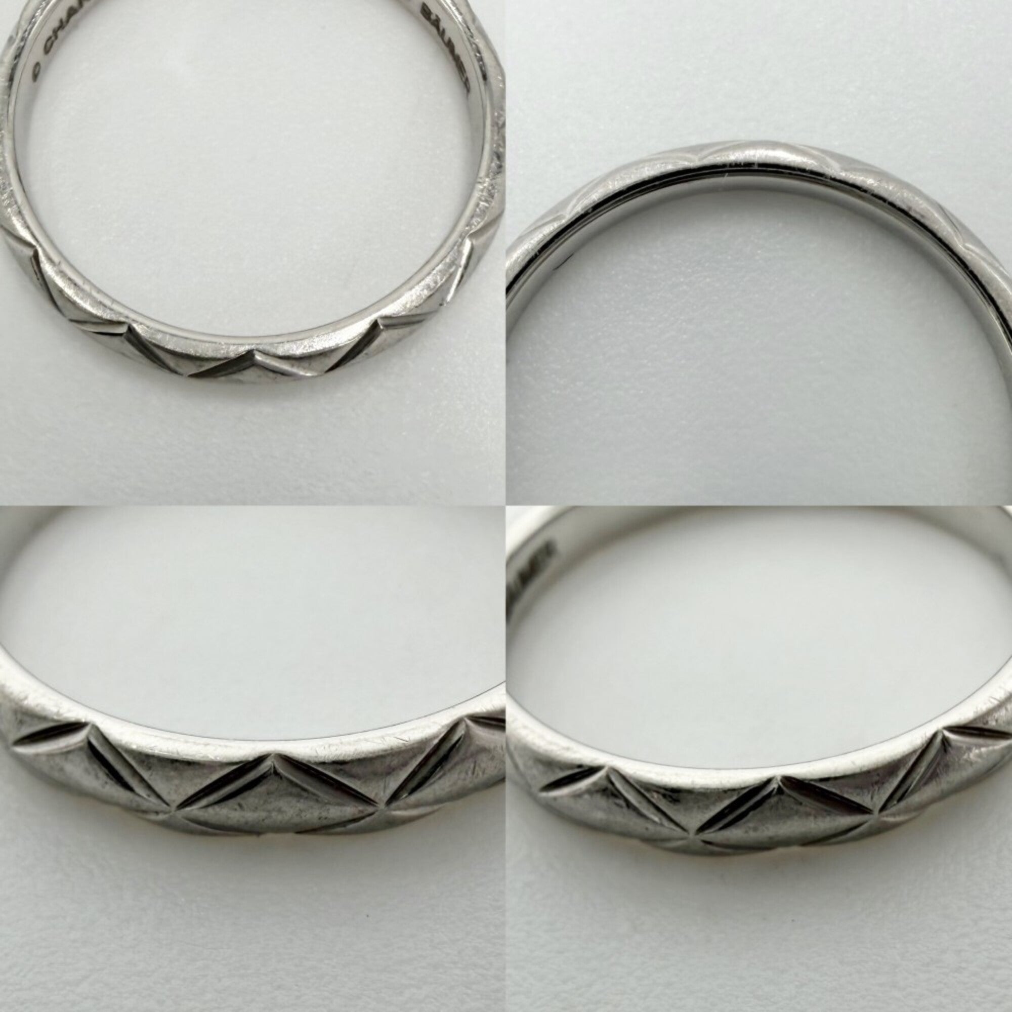 Chanel Platinum 950 Band Ring (Pre-Owned)