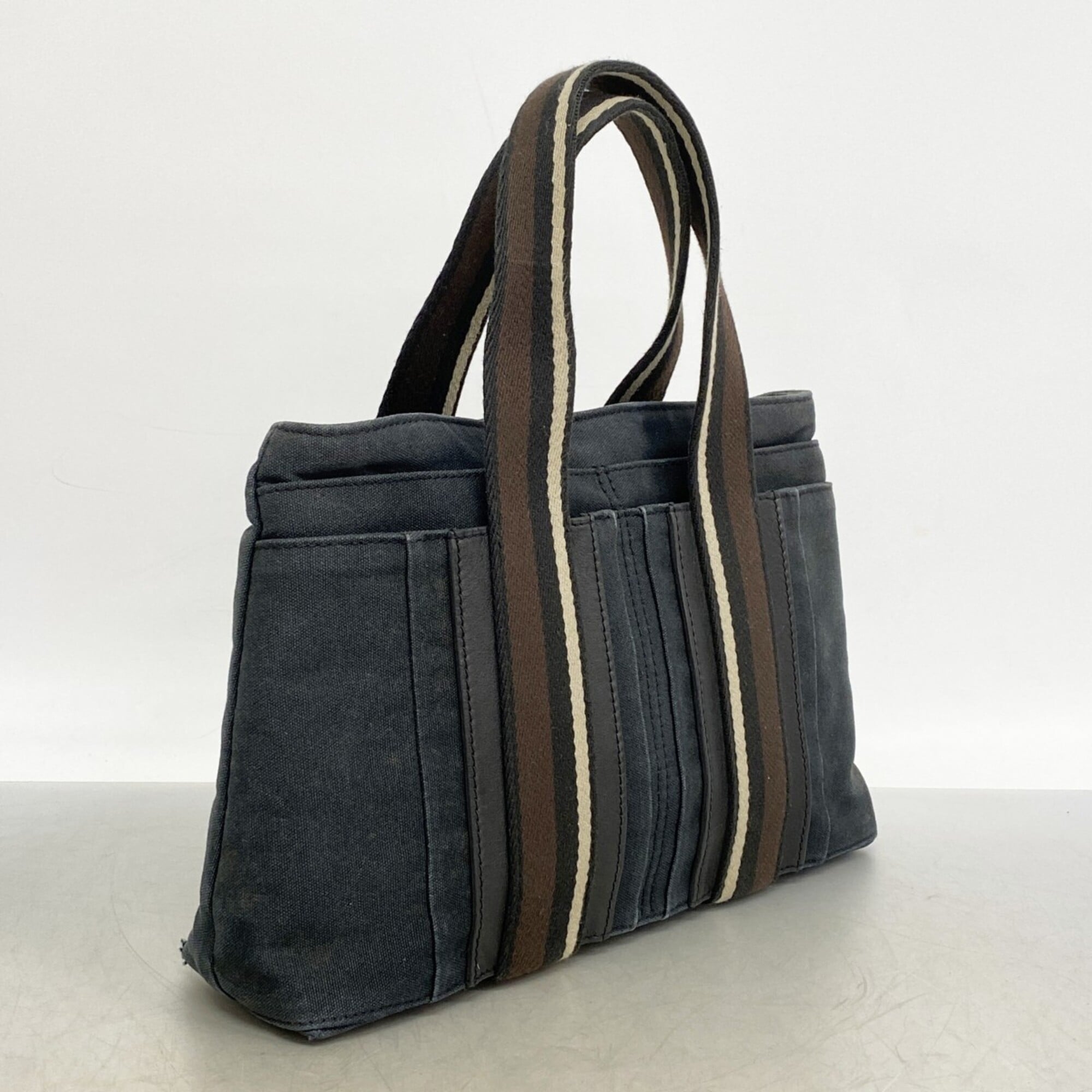 Hermes Black Canvas Handbag (Pre-Owned)