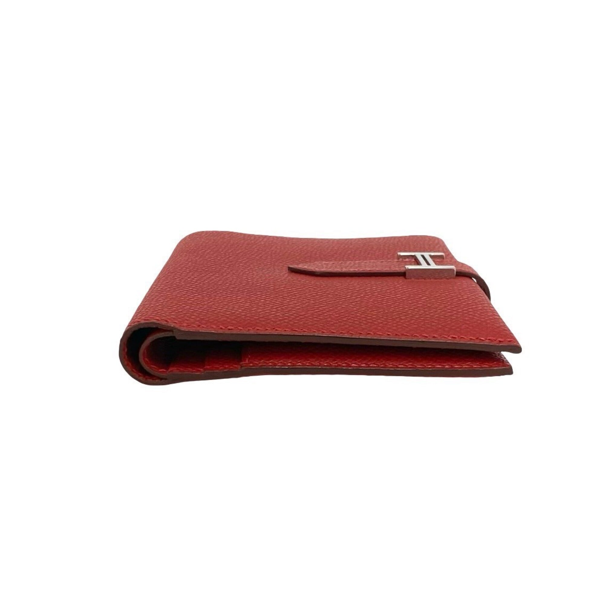Hermes Red Color Epsom Leather Wallet (Bi-Fold) (Pre-Owned)