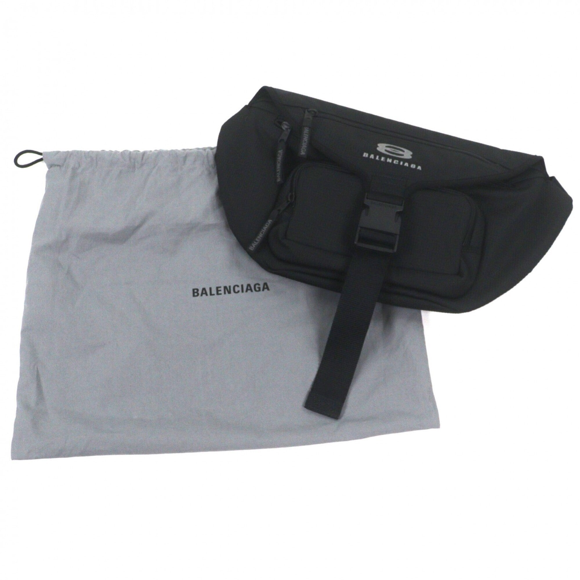 Balenciaga Black Nylon Sling Bag (Pre-Owned)