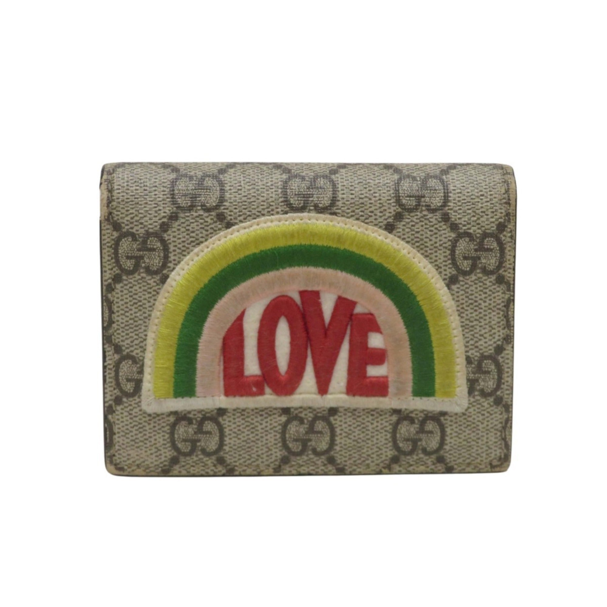 Gucci Beige Pvc Leather Wallet (Bi-Fold) (Pre-Owned)